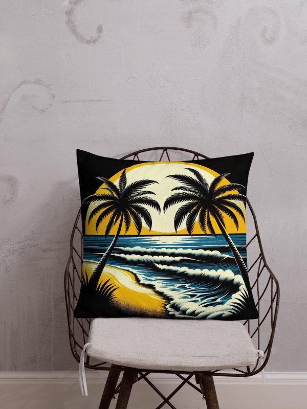 Linen Luxe All-Over Pillow |AI design beach product image (1)