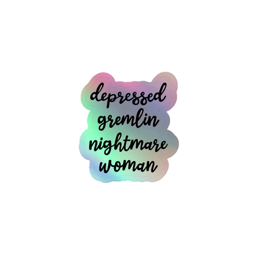 Depressed Gremlin Holo Sticker product image (1)