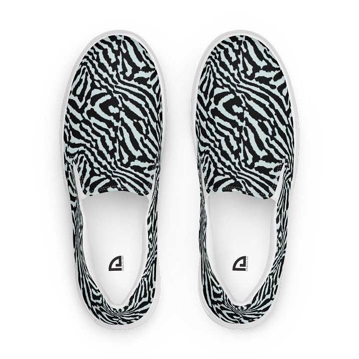 Blue Zebra Canvas Shoes product image (1)