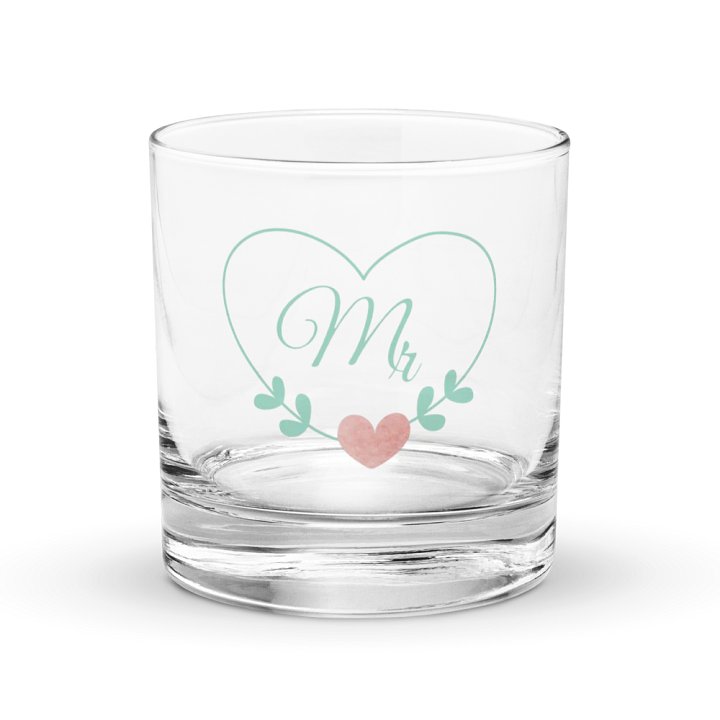 Elegant Mr. Heart Rocks Glass product image (1)
