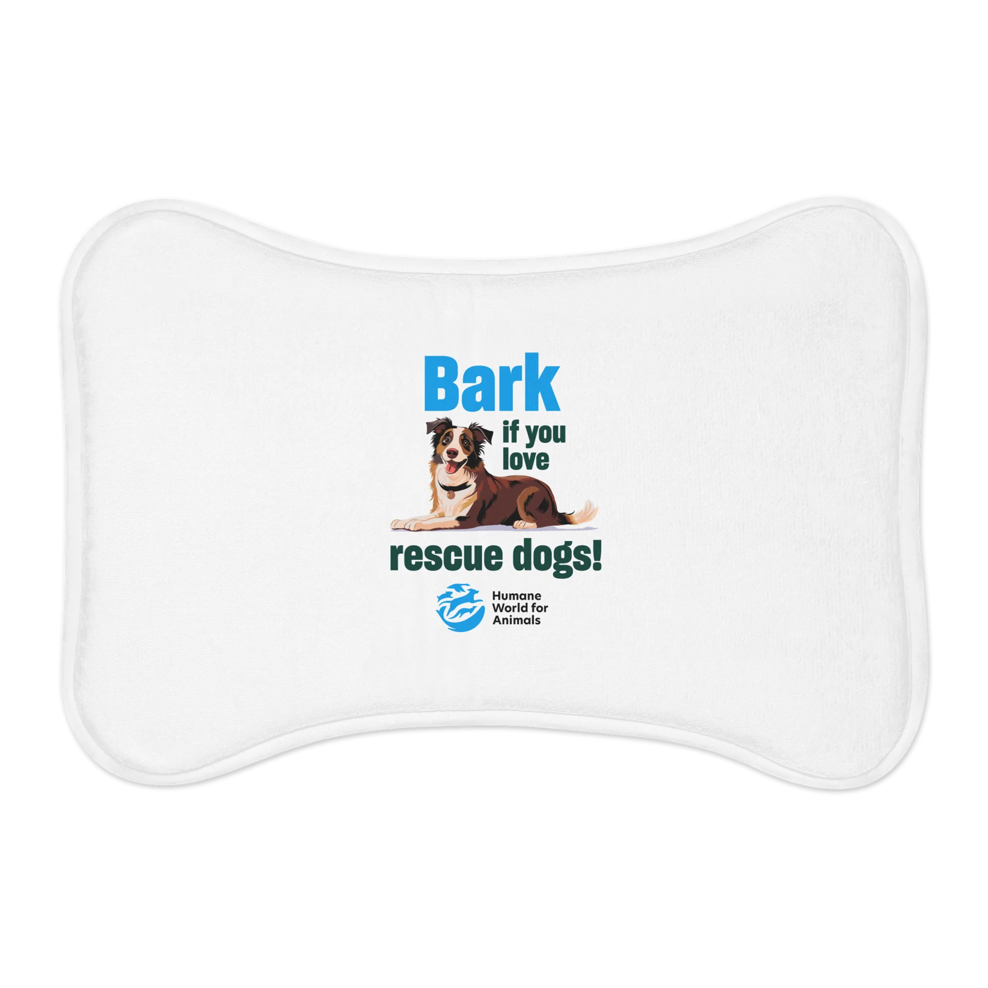 Bark if you love rescue dogs - Pet feeding mat product image (1)