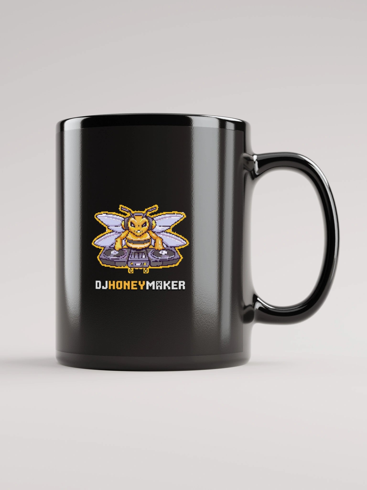 8 Bit Logo Black Glossy Mug product image (2)
