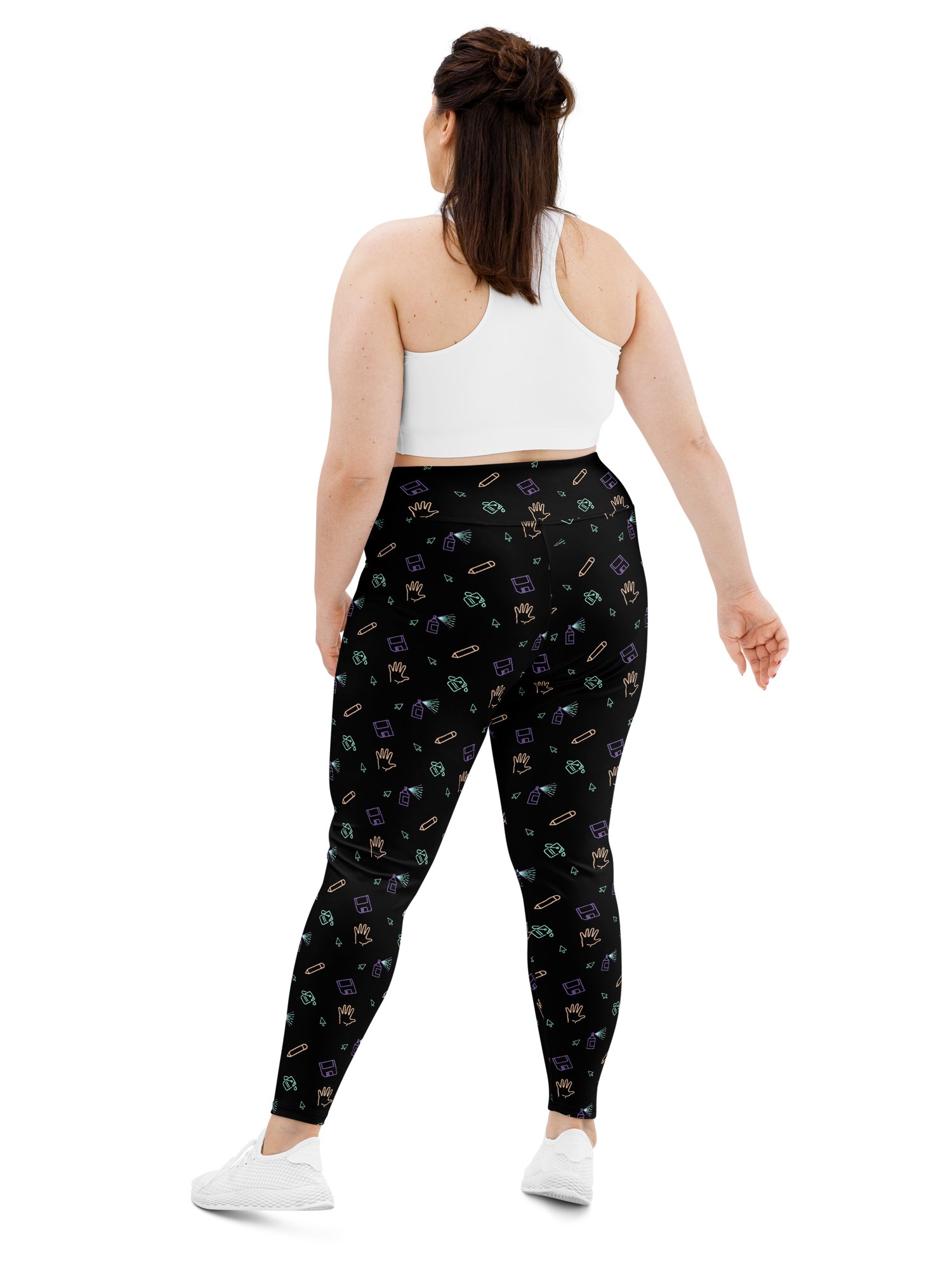 Computer Lab pattern plus size leggings product image (3)