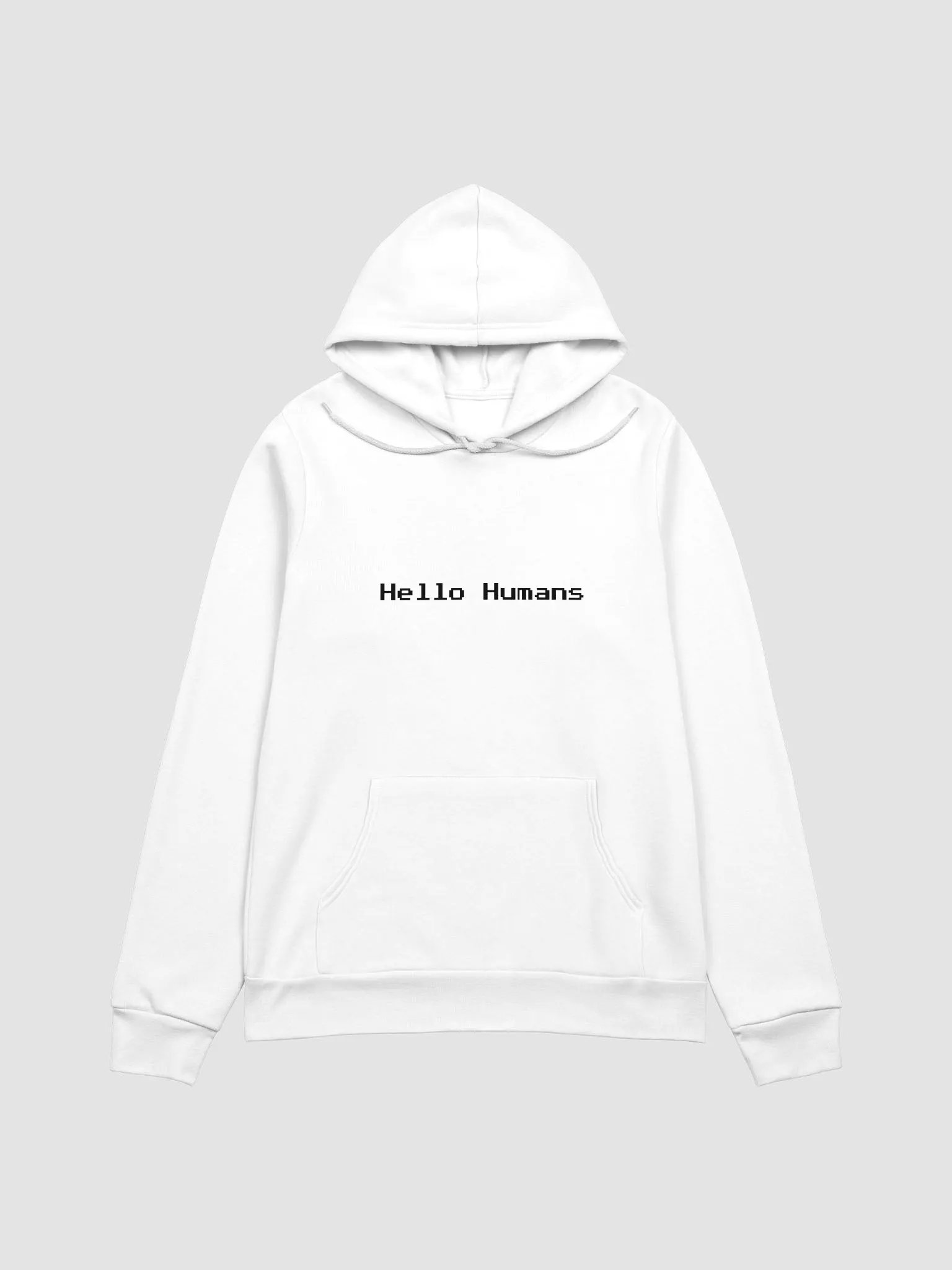 Hello Humans (White Minimalist Hoodie) product image (3)