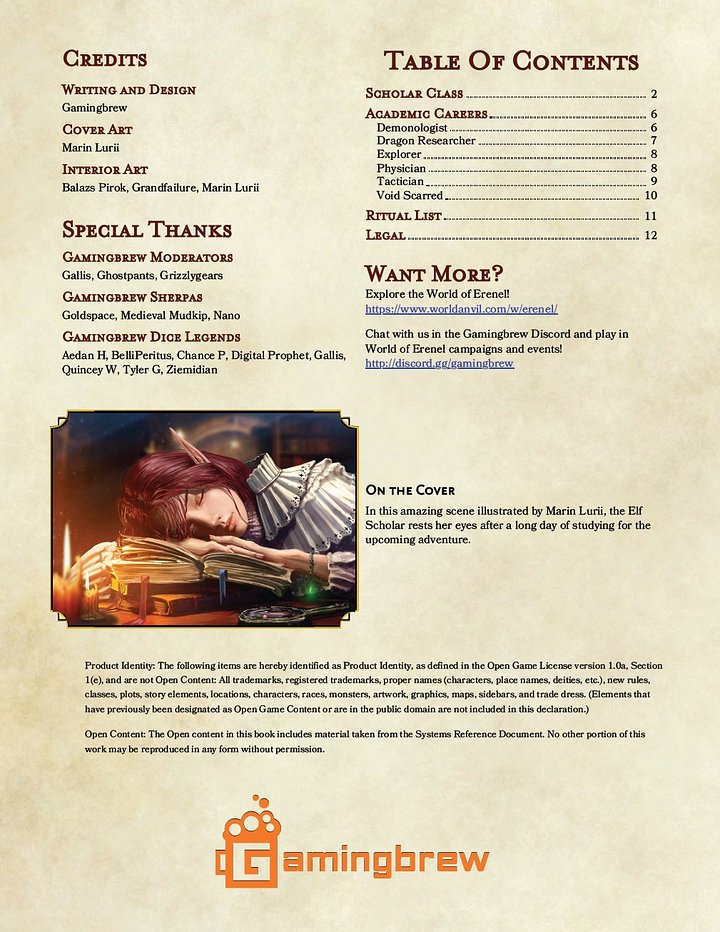 Scholar 5E Class (PDF) product image (2)