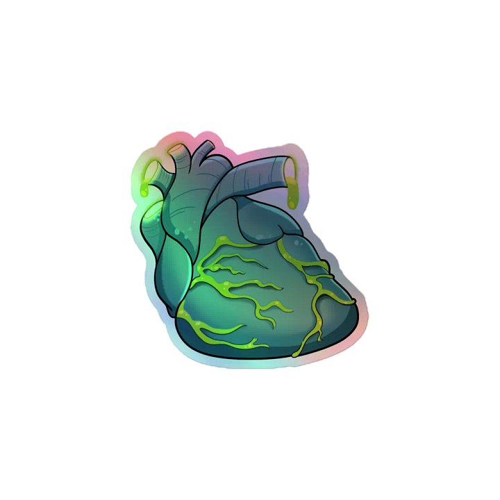 Pumping Plague Heart Holographic Sticker product image (1)