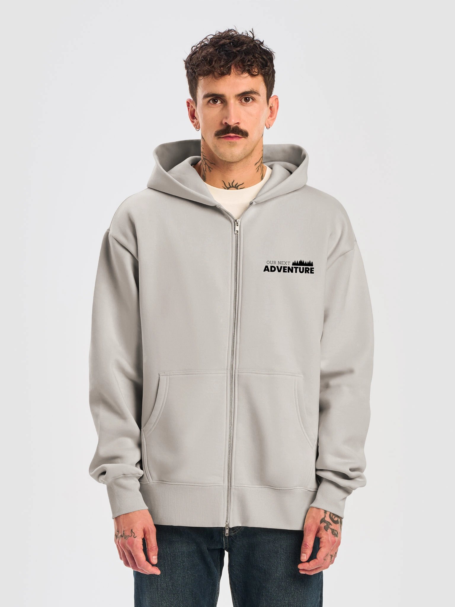 ONA Simple Badge Zipper Hoodie product image (5)