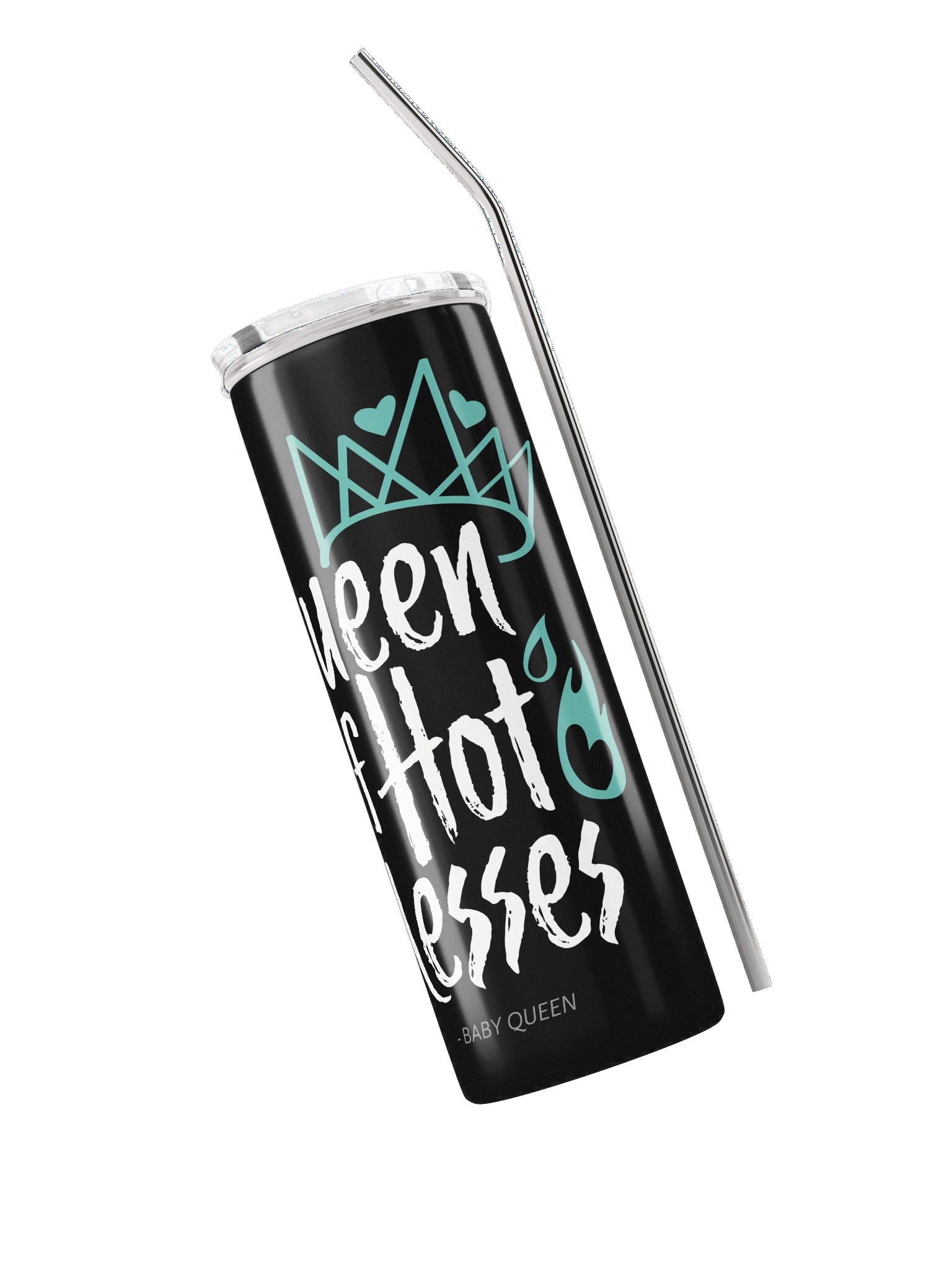 Queen Of Hot Messes Stainless Steel Tumbler (Black) product image (3)