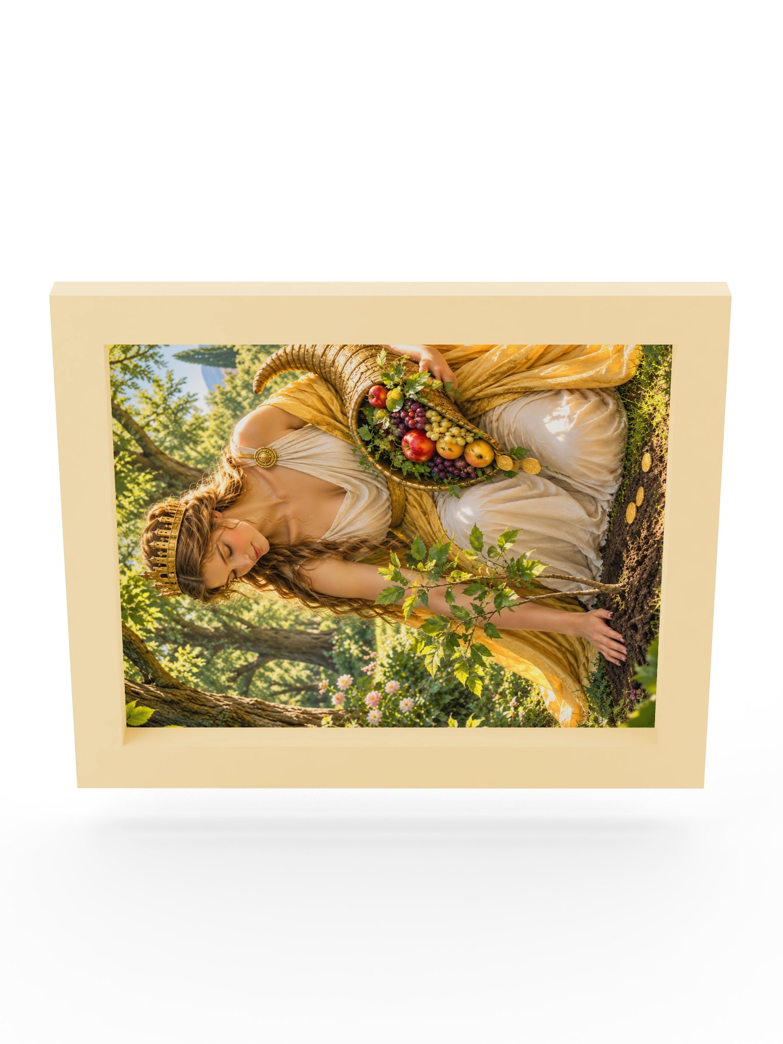 Framed Poster, Golden Goddess Nurturing the Sapling product image (10)