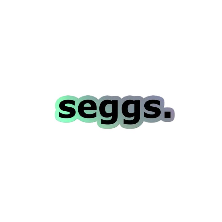 seggs. holographic sticker product image (2)