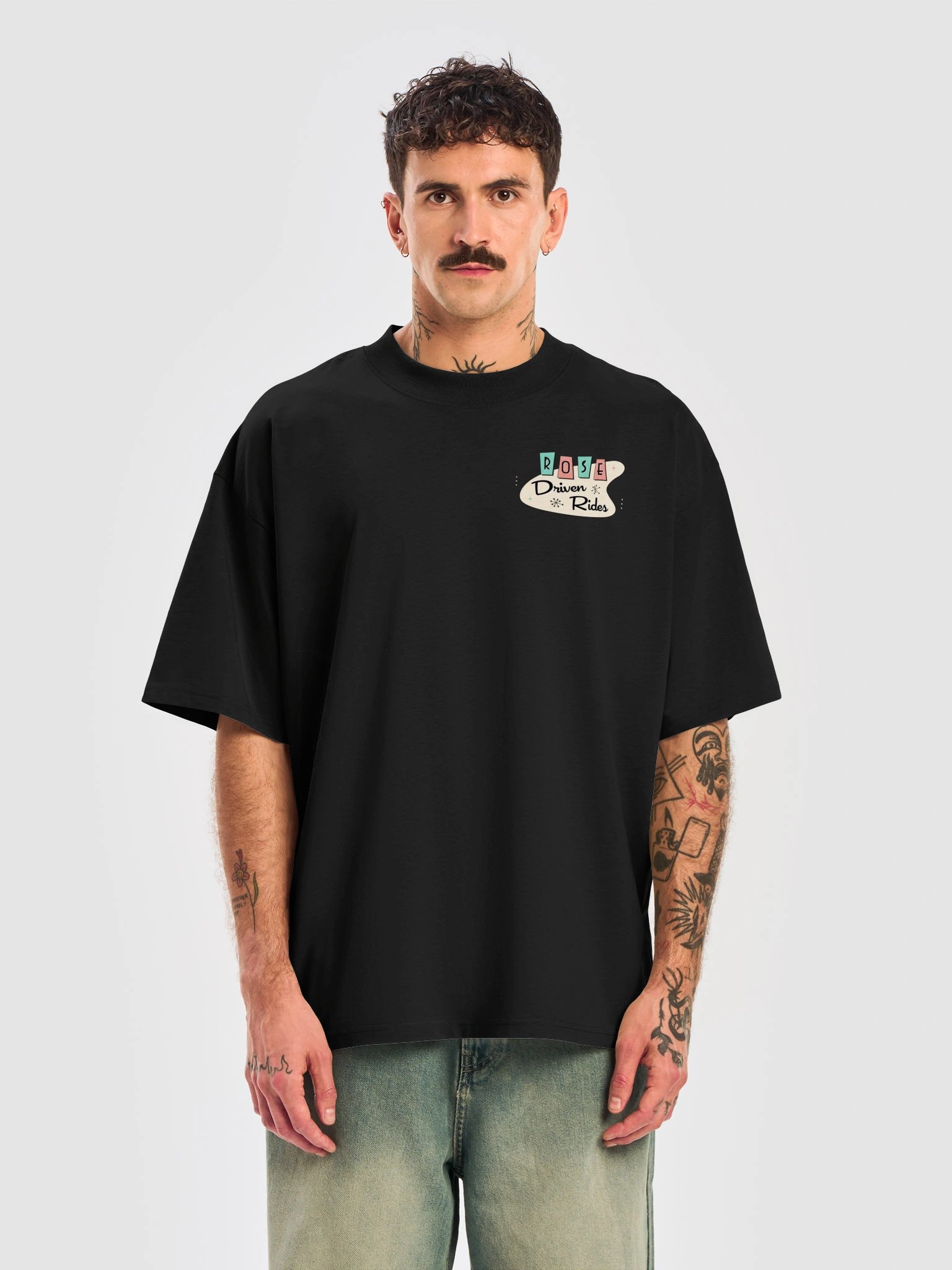 Rose Driven Rides Retro Logo Oversized Tee product image (5)