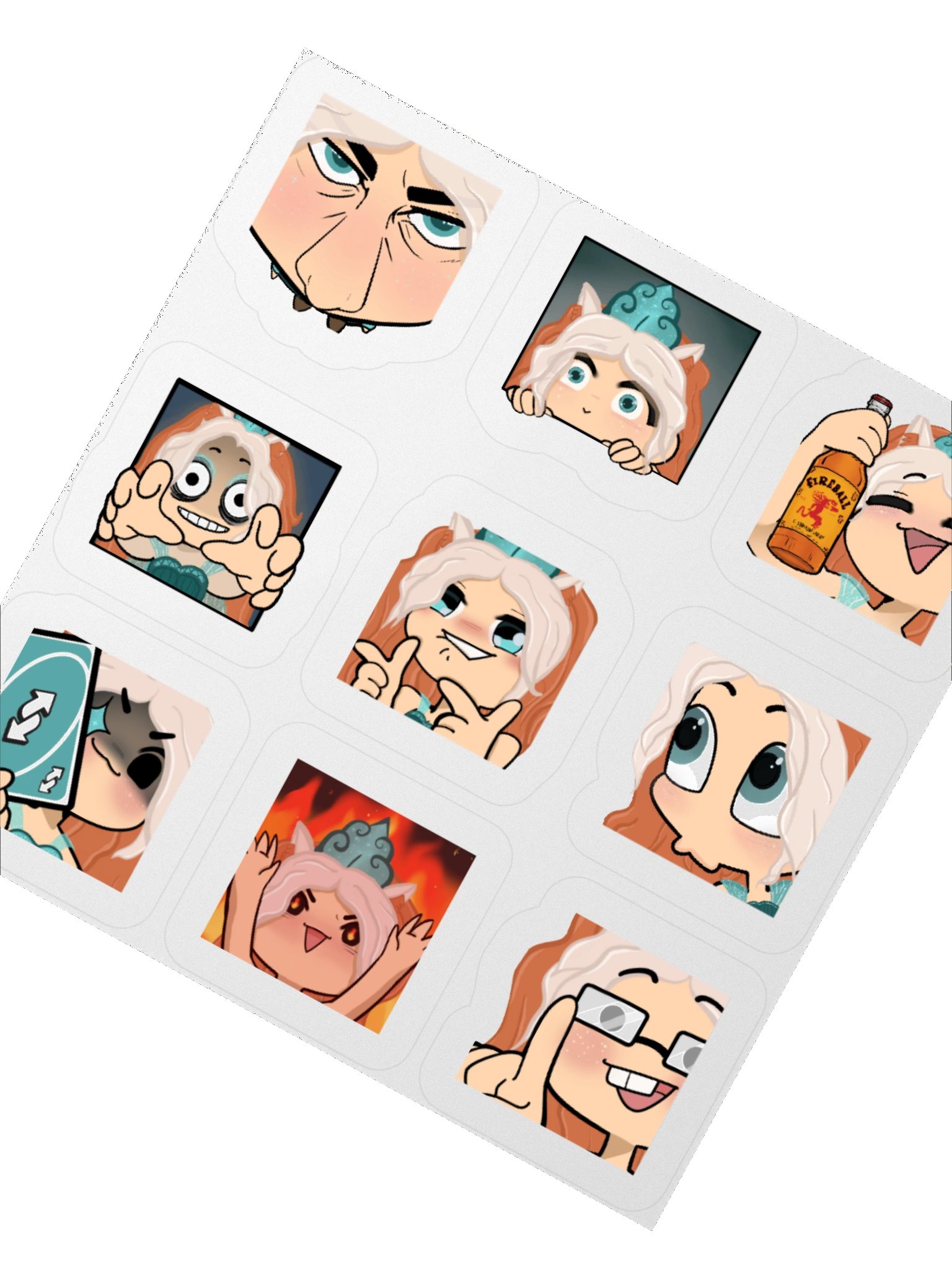 Zeda Emote Sticker Sheet product image (5)