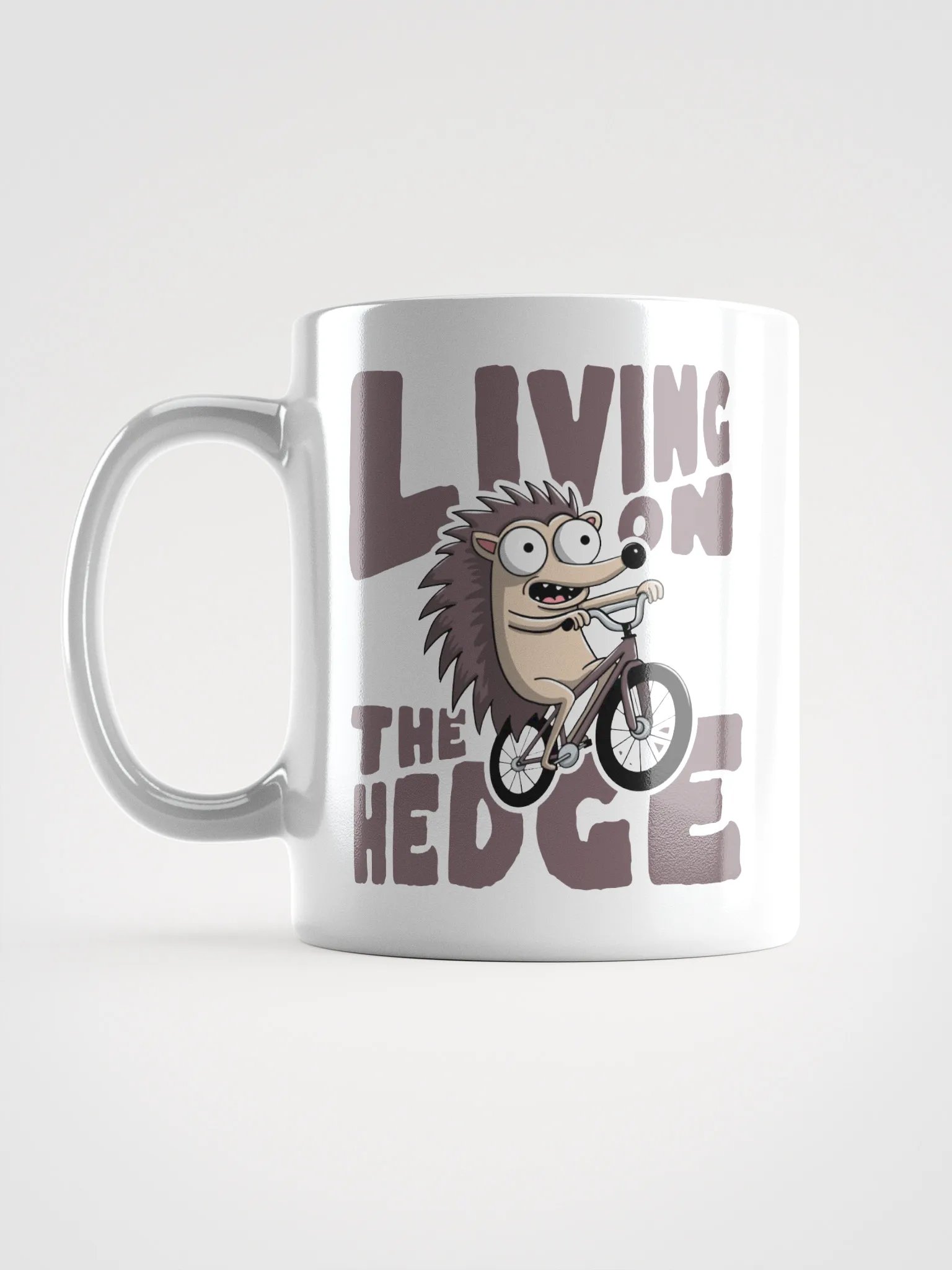 Living on the Hedge Funny Hedgehog Cycling mug – Cute Animal Pun mug for Bike Lovers product image (17)