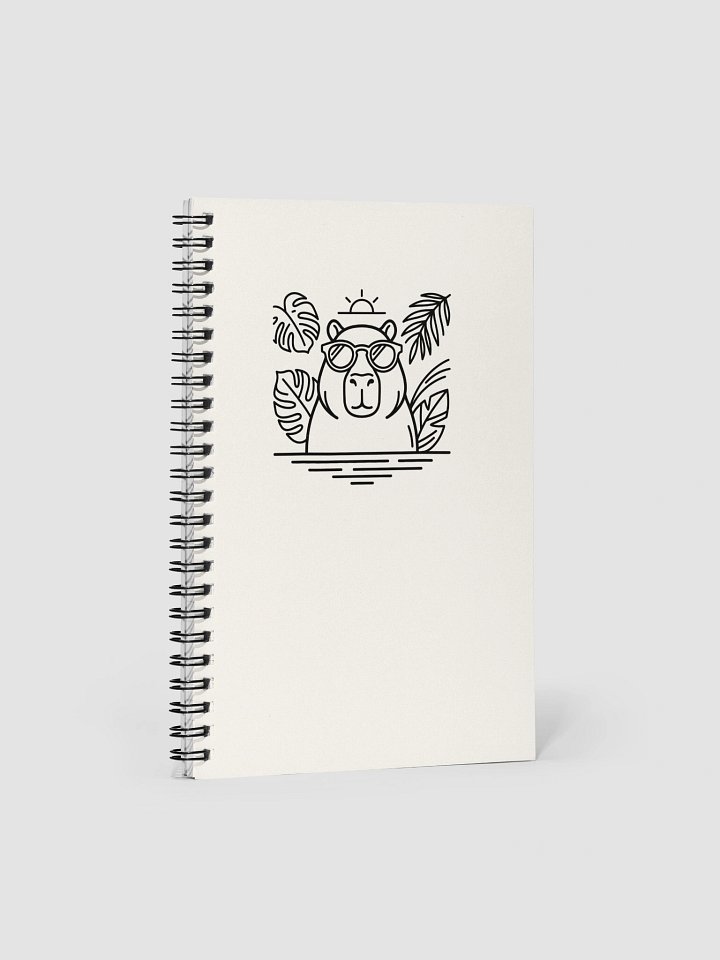 Quiet Tropics Journal Signature Capybara Minimalist Spiral Notebook product image (1)