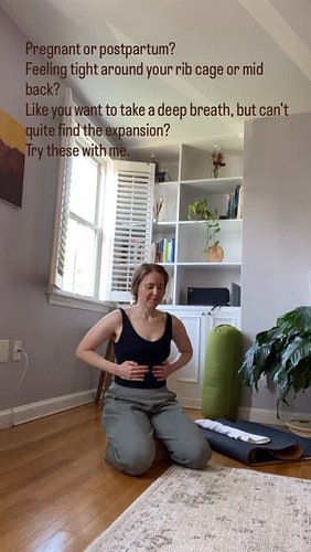 Pregnant or postpartum and feeling tight around your rib cage or mid back?

Maybe it feels harder to take a full breath, or l...
