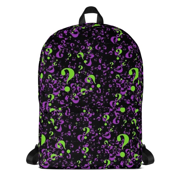 Green and Purple Riddler / All-Over Print Backpack product image (2)