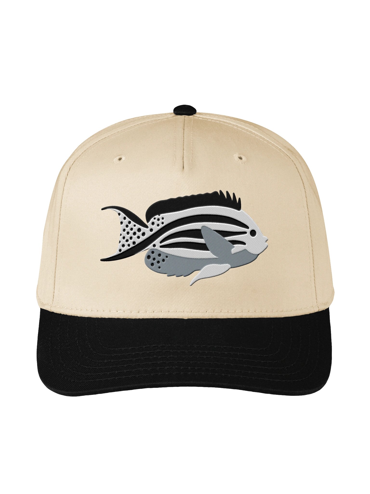 Lamarck's Angelfish Embroidered Mid-Profile Baseball Cap | Saltwater Reef Fish Hat product image (5)