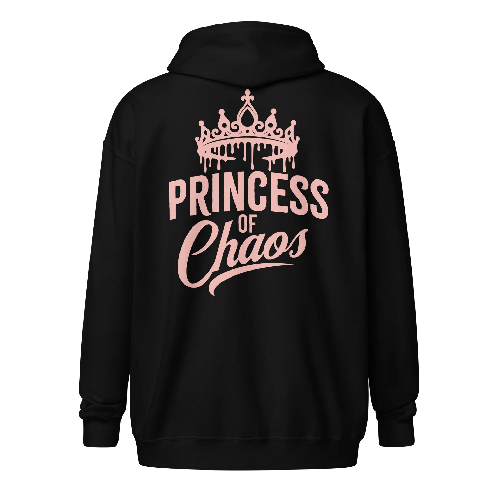 Princess of Chaos Tiara Zip Hoodie - Pink Text product image (2)