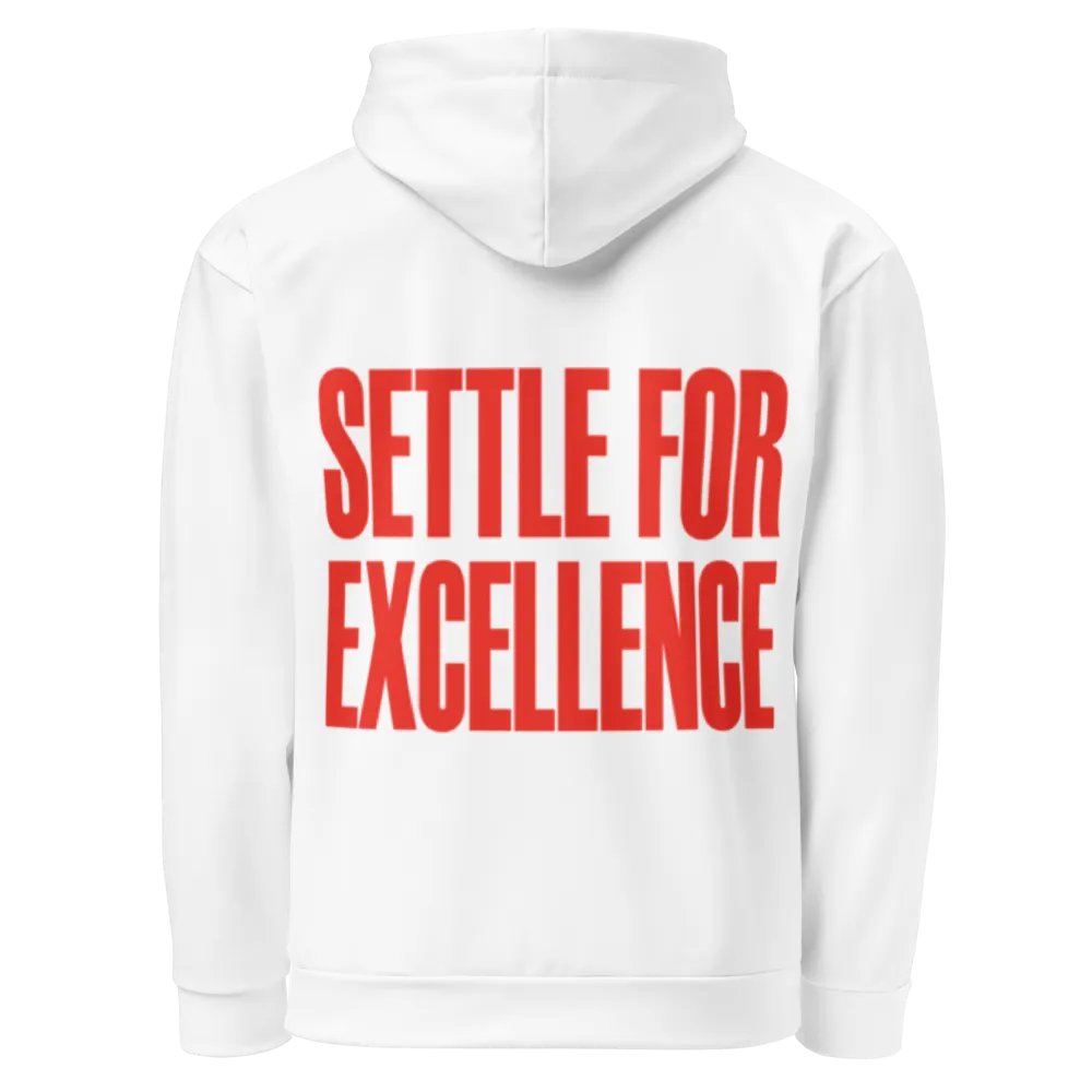 Manchester United - Settle For Excellence - WHITE - Unisex Hoodie product image (4)