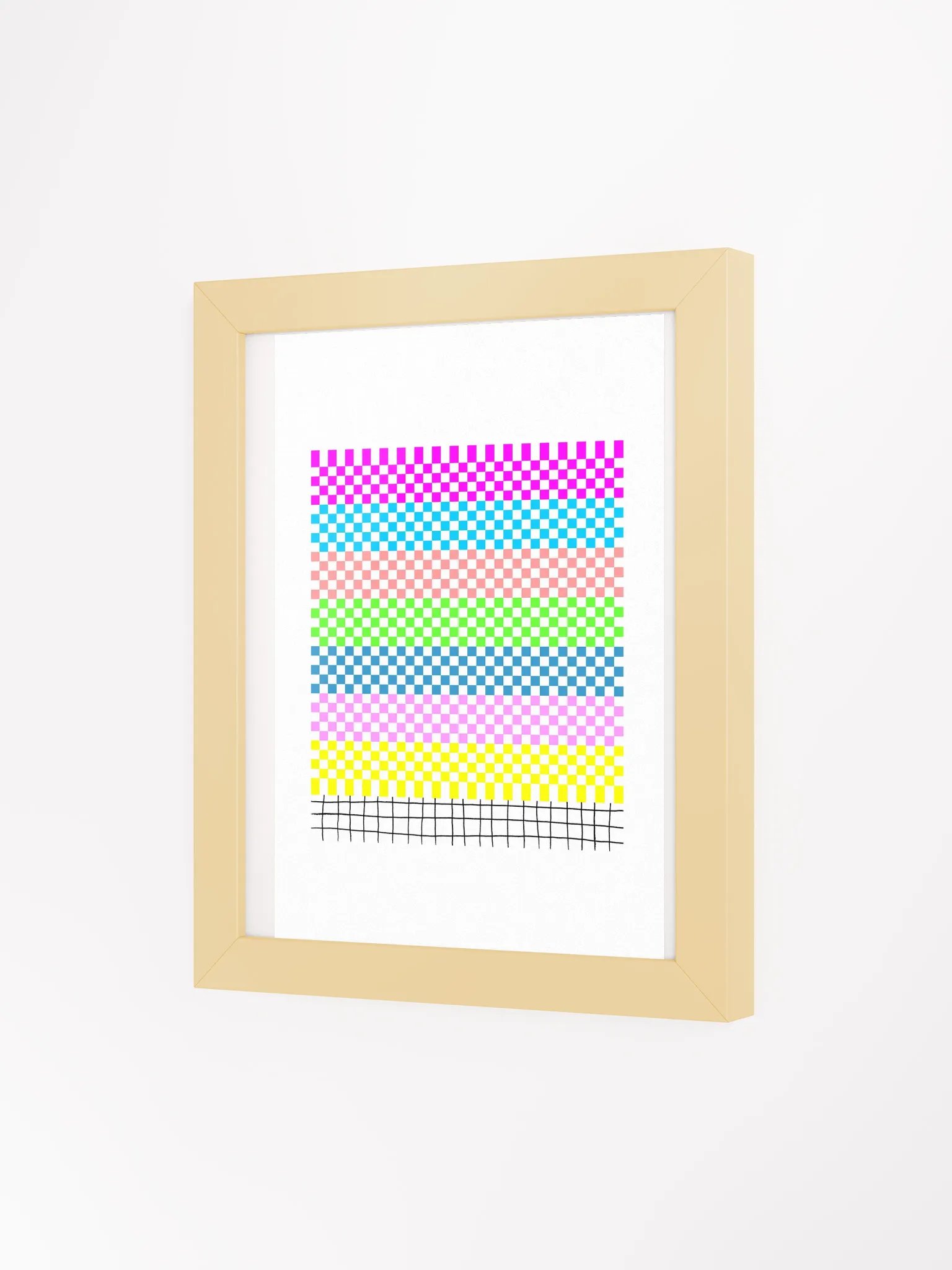 Vibrant Checkered Mesh Framed Poster product image (32)