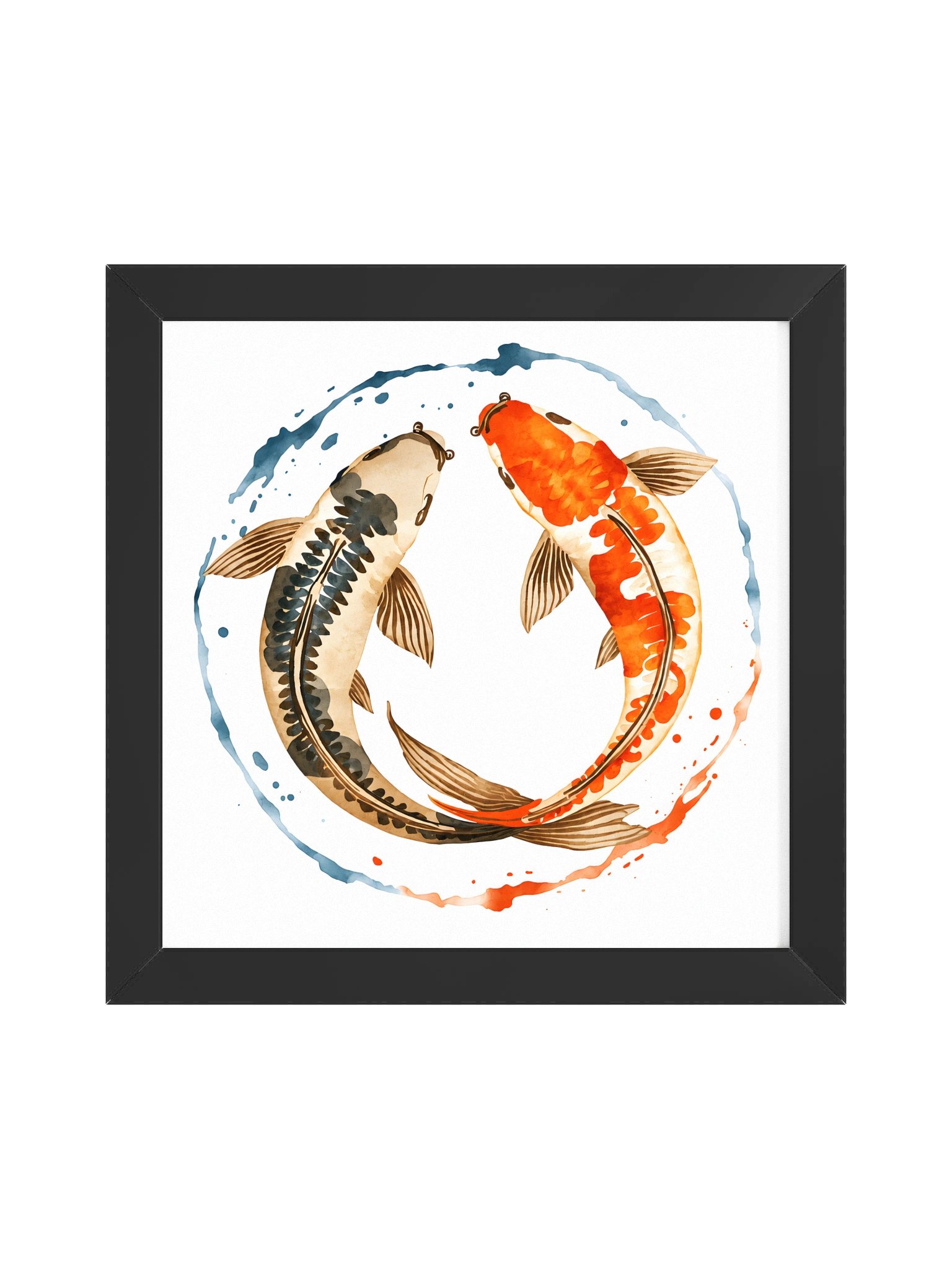 Watercolor Koi Fish Wall Art Print | Yin Yang Japanese Zen Decor product image (6)