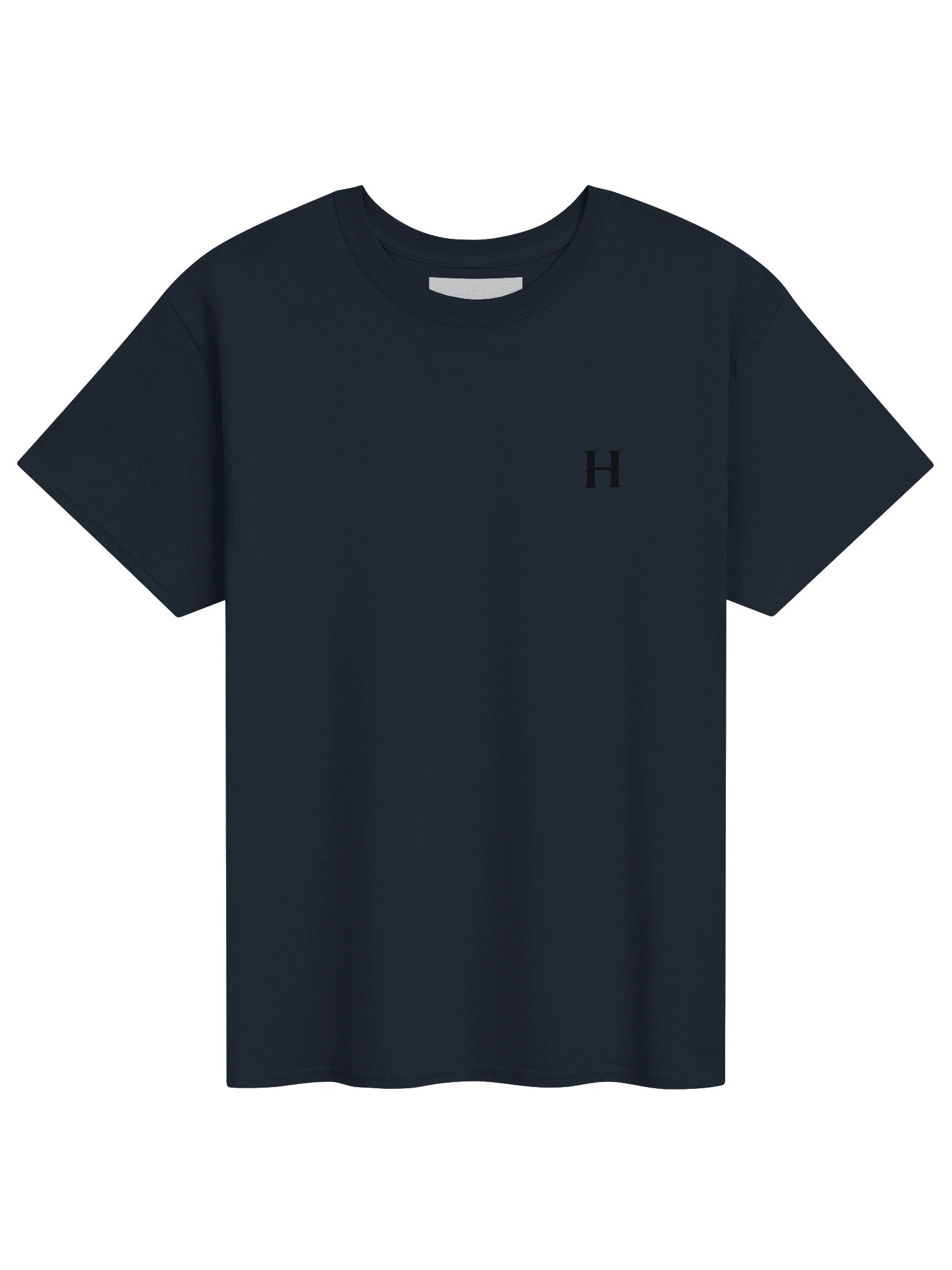 Hidenza H Logo Tee – Navy Blue Premium Oversized T-Shirt product image (1)