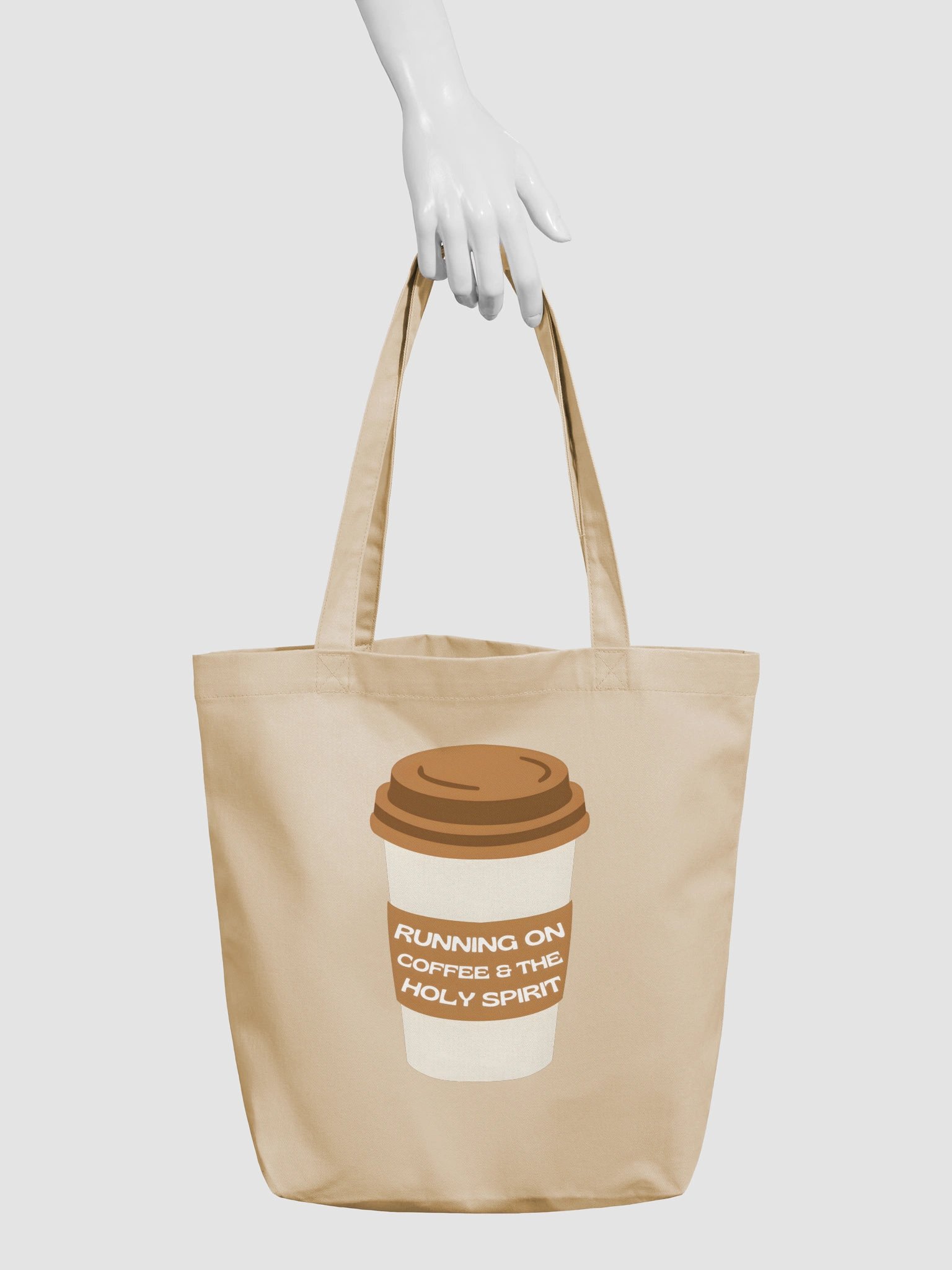 Running on Coffee & the Holy Spirit Tote Bag product image (3)