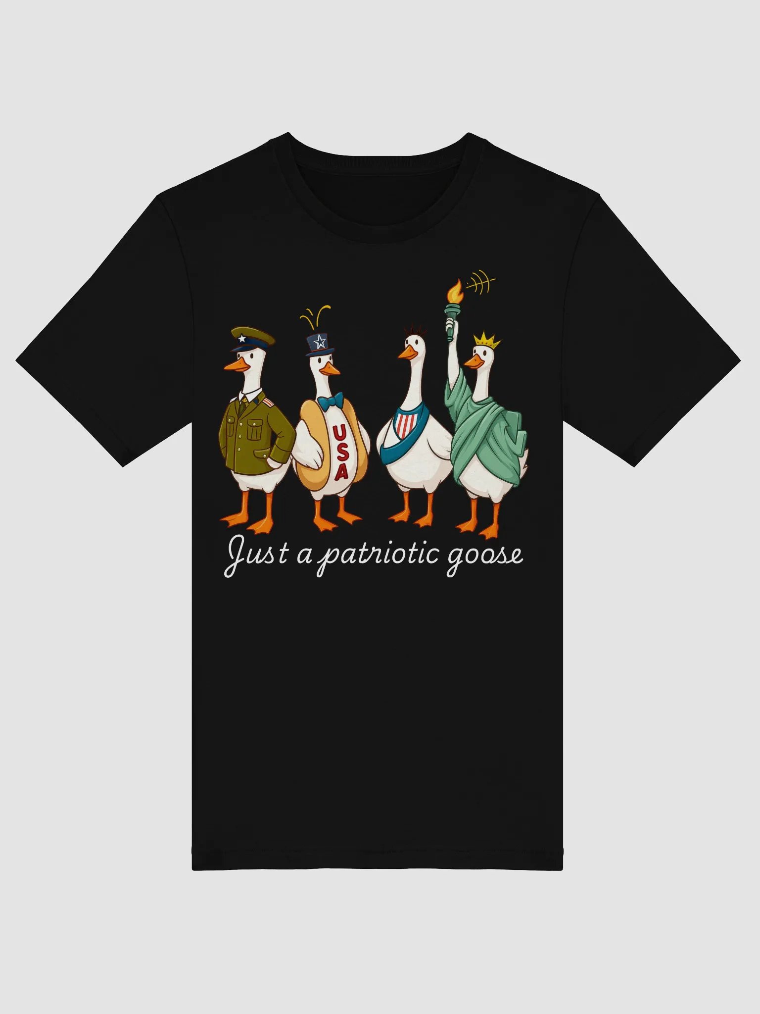 Patriotic Goose | 4th of July Silly Goose Clipart | USA Goose Sublimation Design | Funny product image (30)