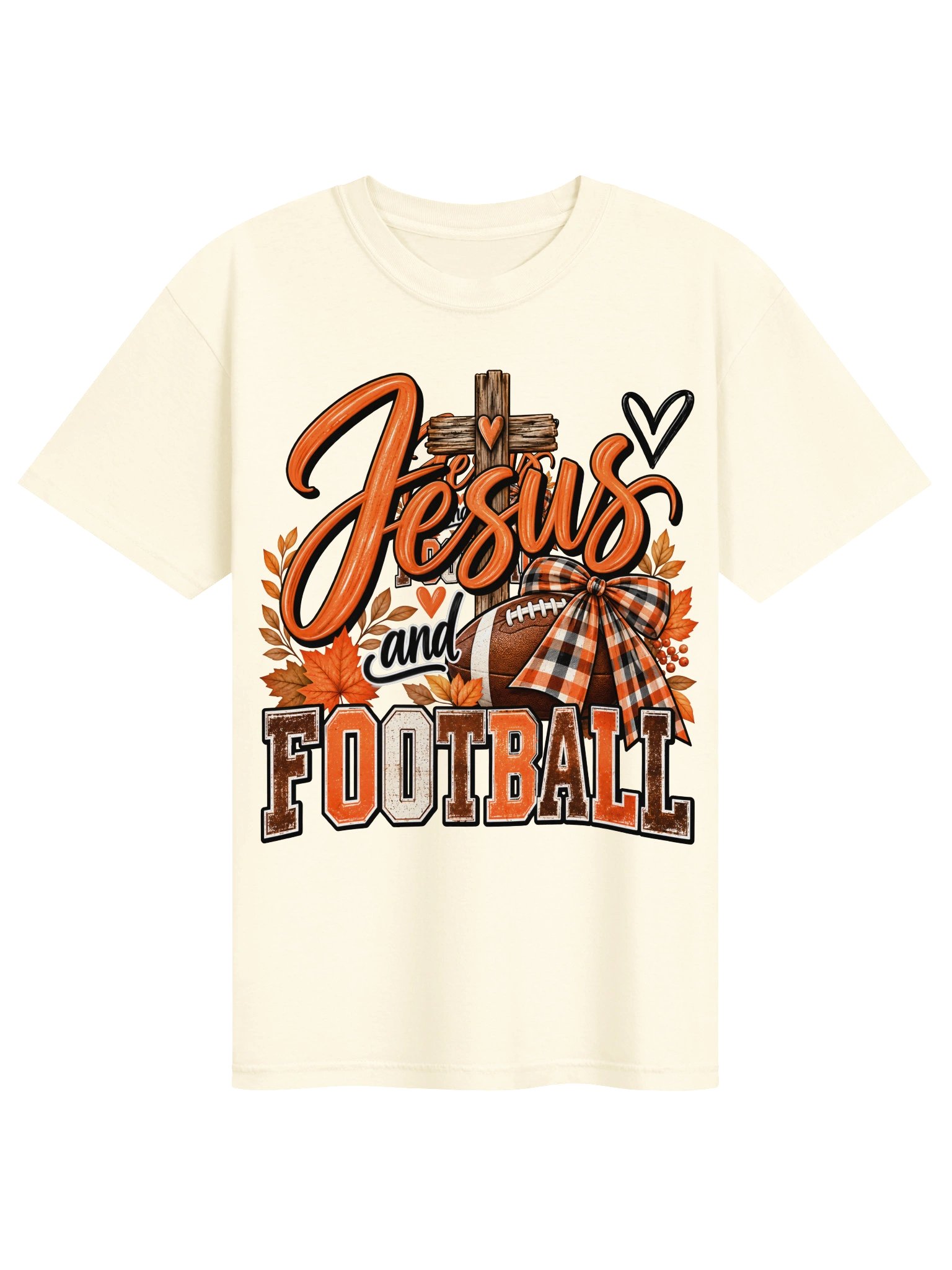 Jesus and Football Fall Tee product image (1)
