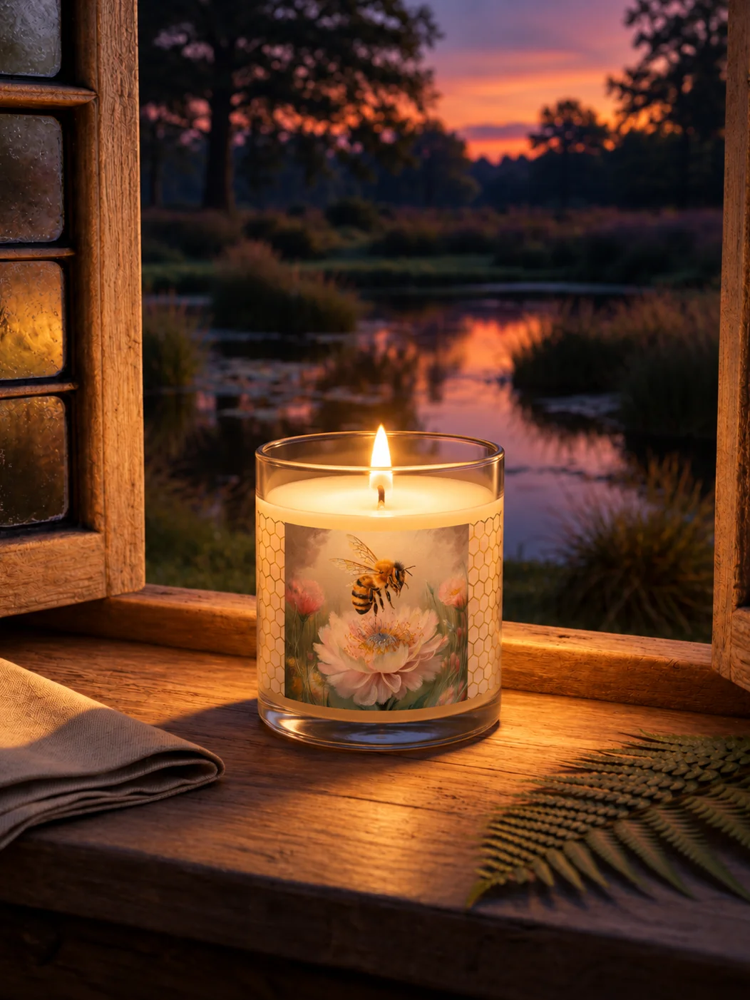 Honeybee & Cream Blossom Candle product image (1)