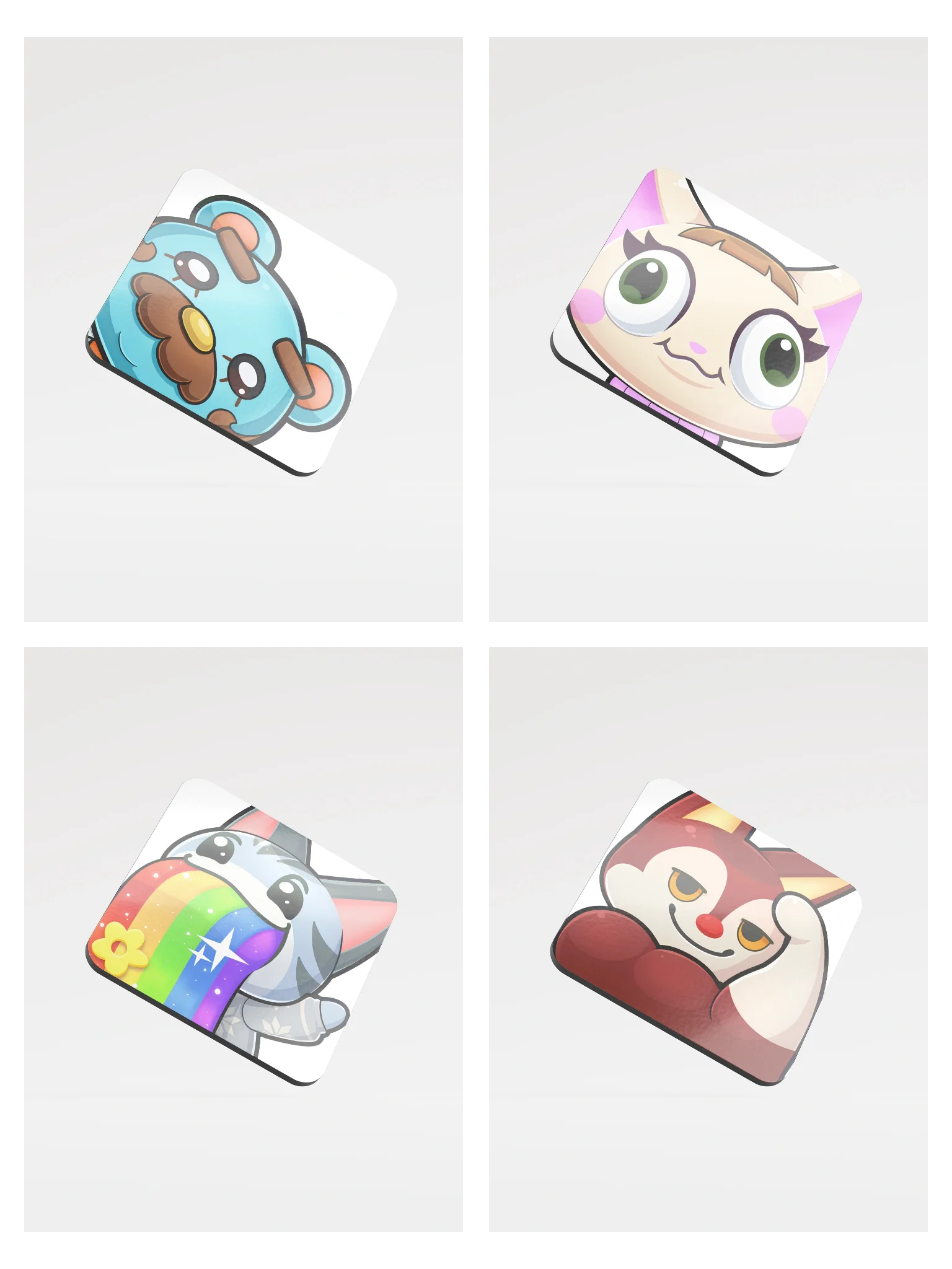 Beardo, Lolly, Merry and Rudy - Coaster pack product image (1)