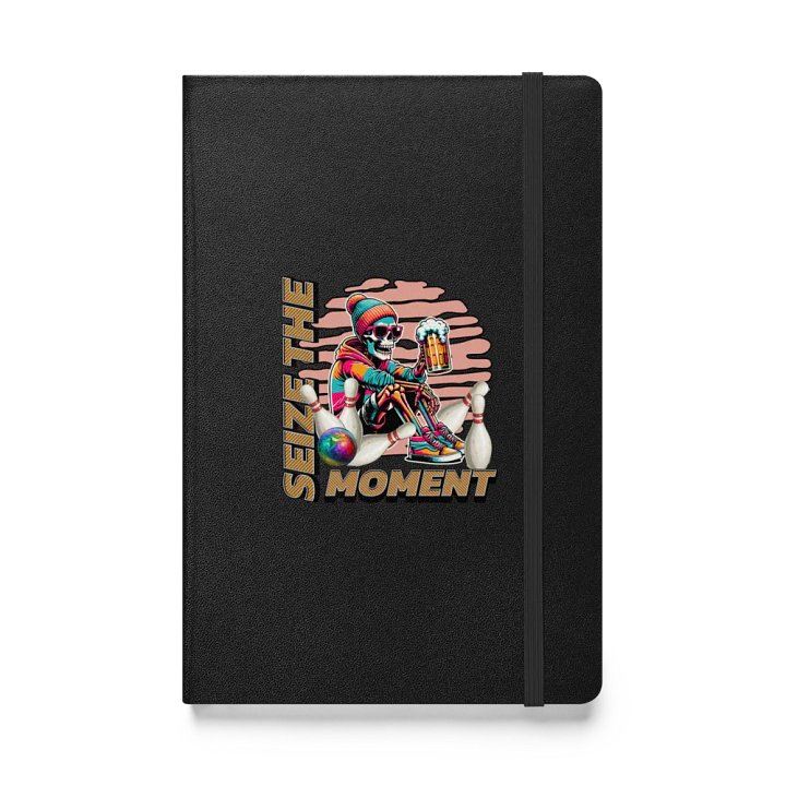 Seize The Moment Skeleton Beer Bowling Hardcover Notebook product image (1)