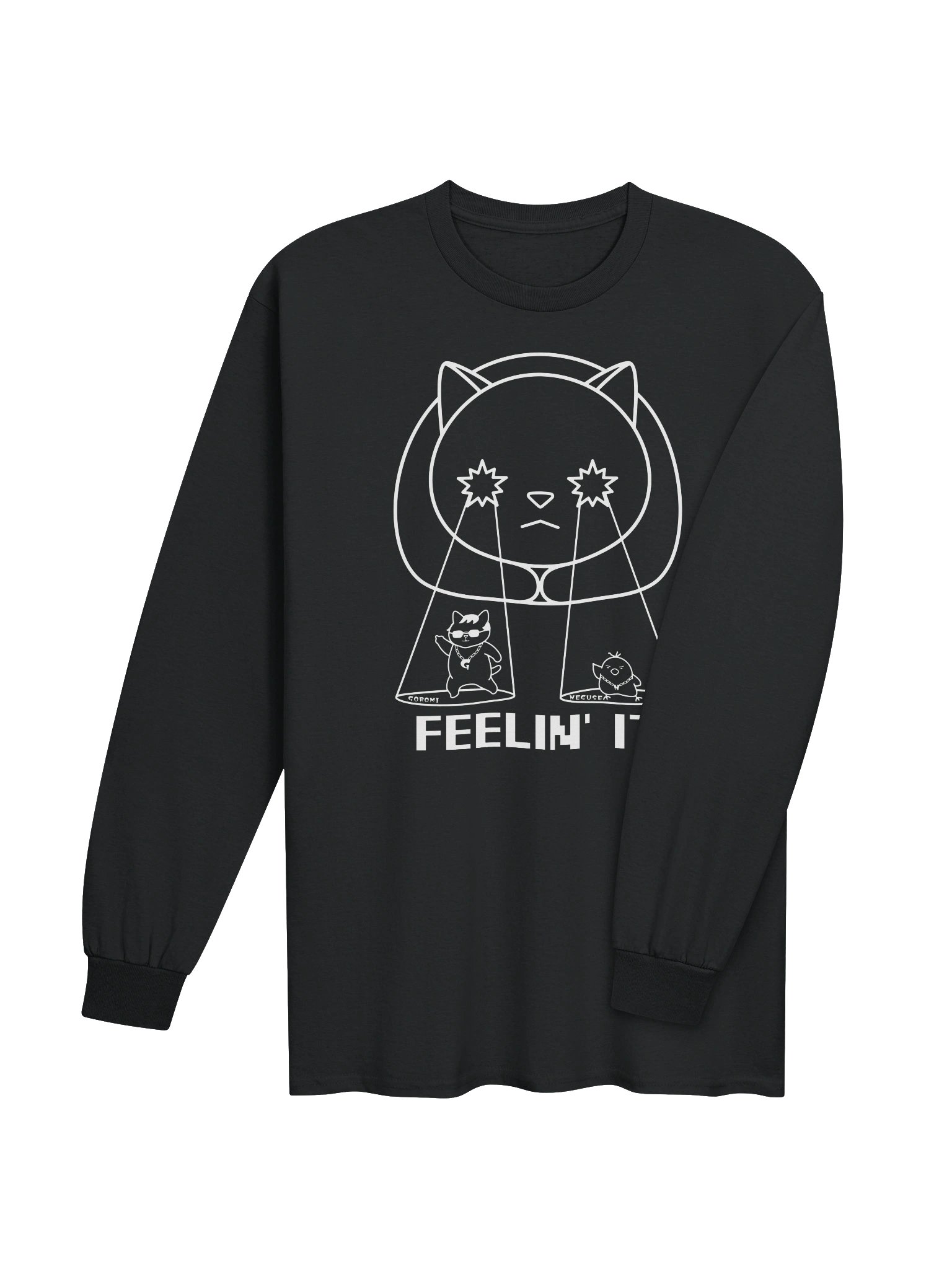 Goromi the Cat (Surreally Spotlighted Dancing) - Unisex Adult Long Sleeve T-shirt product image (3)