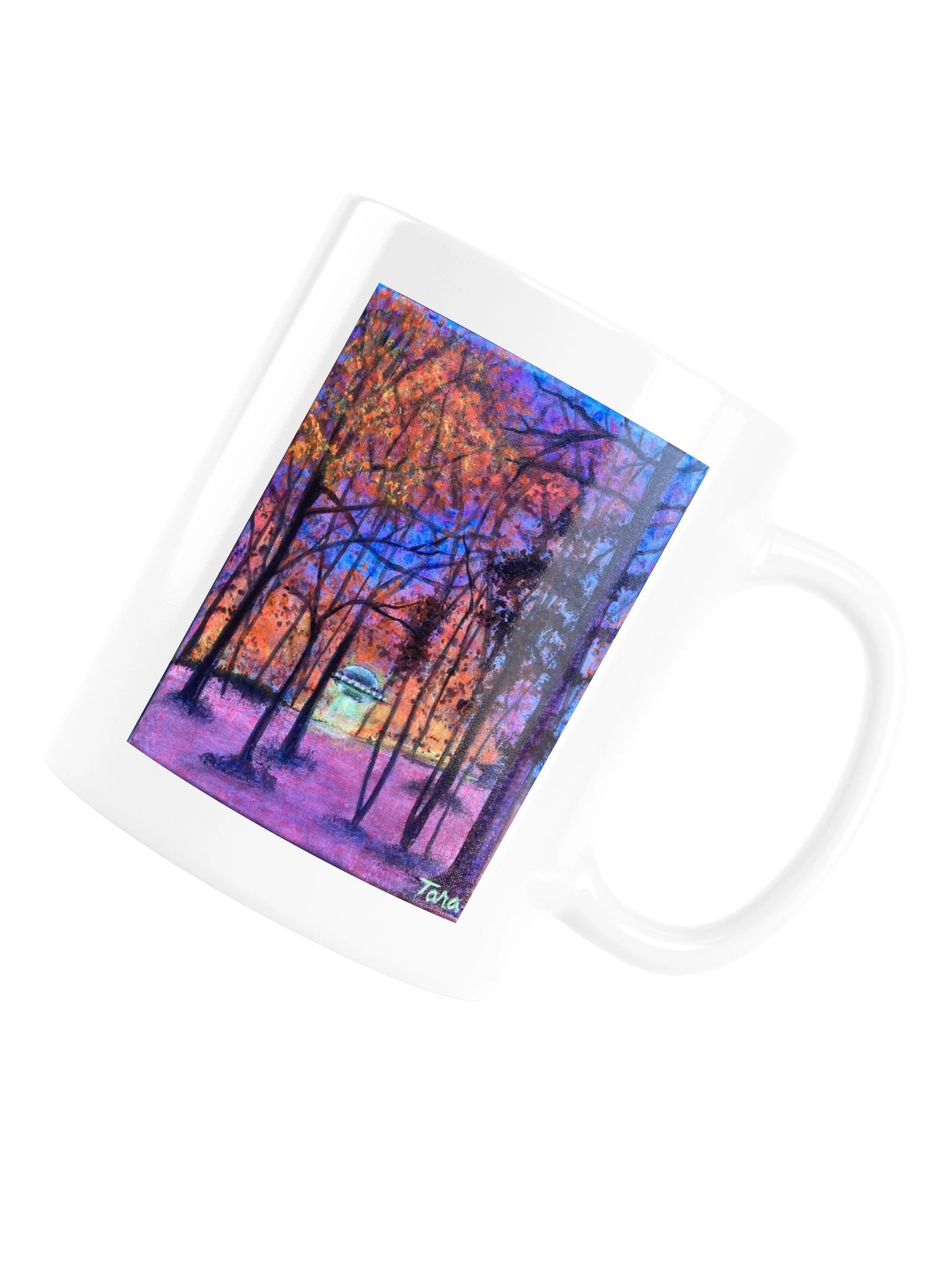 Tara Enchanted Forest White Glossy Mug product image (6)