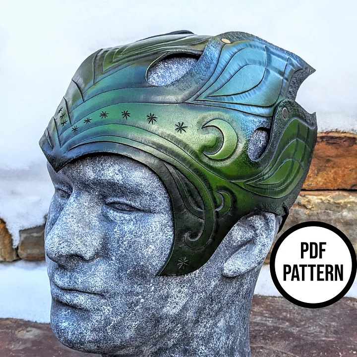 Elven Helm - PDF Pattern for Leather & EVA Foam product image (1)