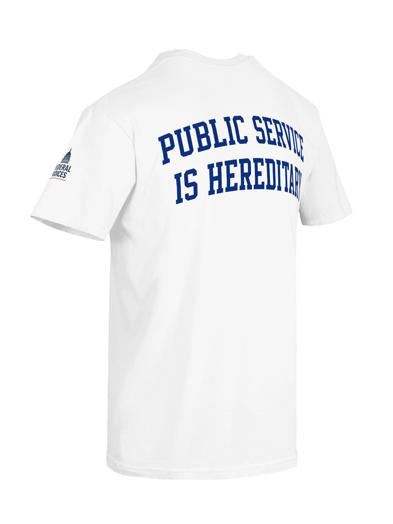 Nepo Fed White Tee — Public Service Is Hereditary product image (8)
