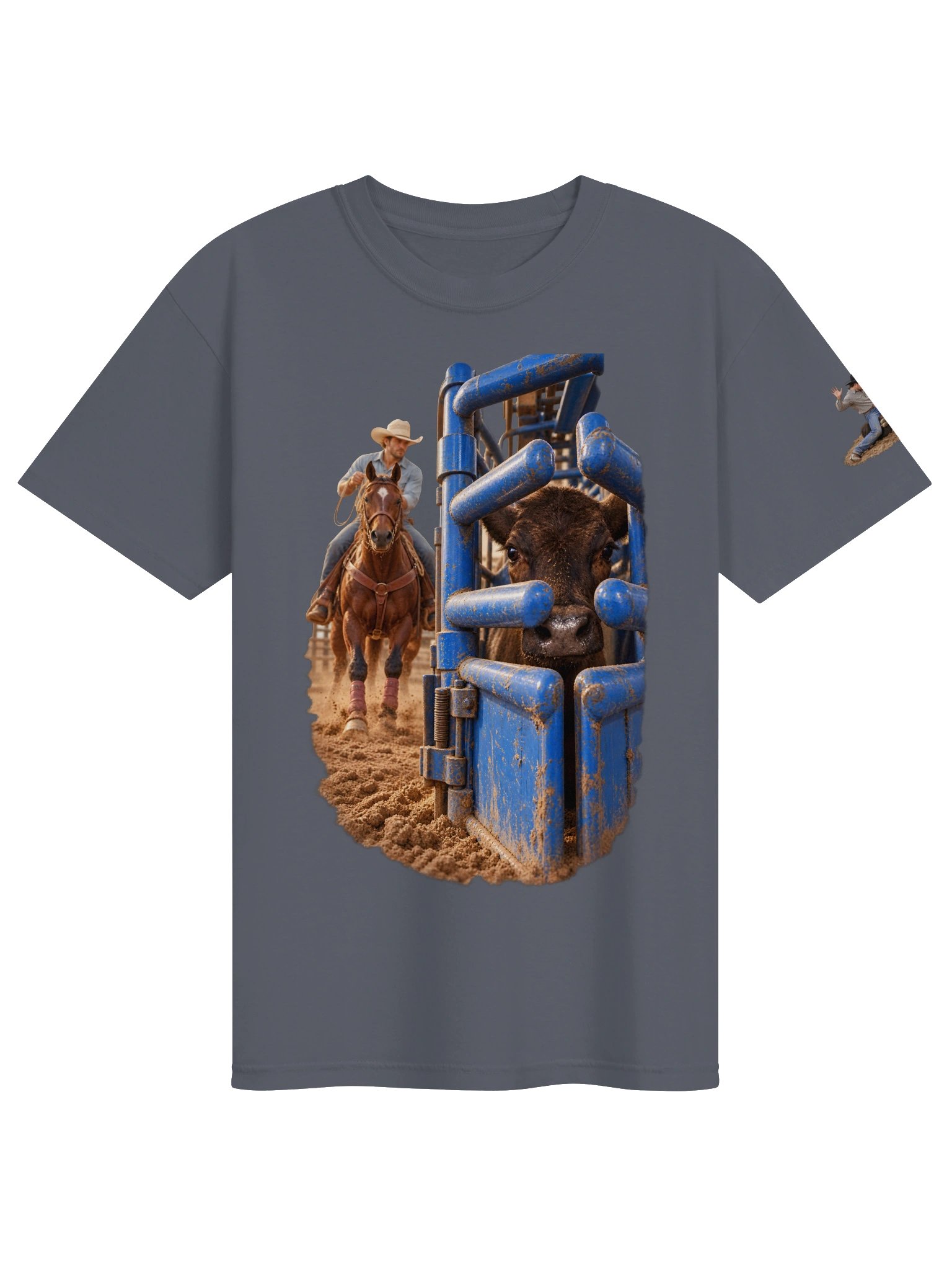 Calf Roping From Chute to Tie T-Shirt | BROKEN RODEO™ product image (93)