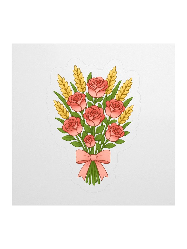 Breast Cancer Awareness Bouquet Kiss Cut Sticker product image (1)