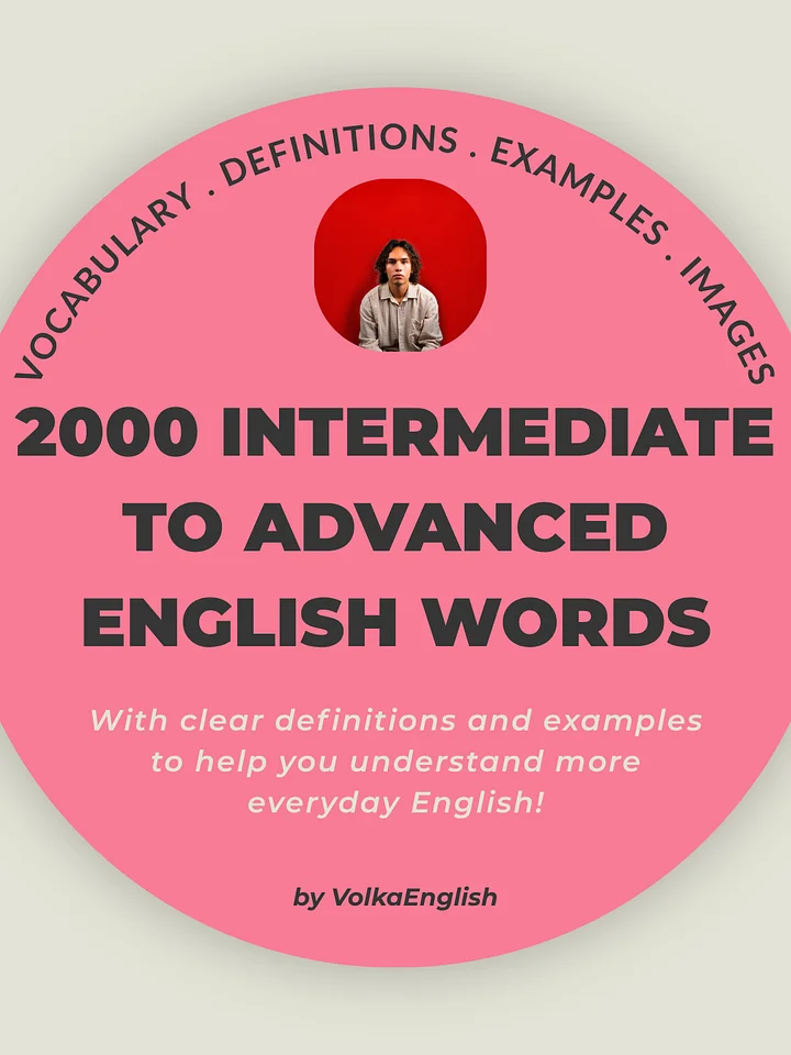 NEW! 2000 Intermediate to Advanced English Vocabulary Textbook (398 pages) product image (1)