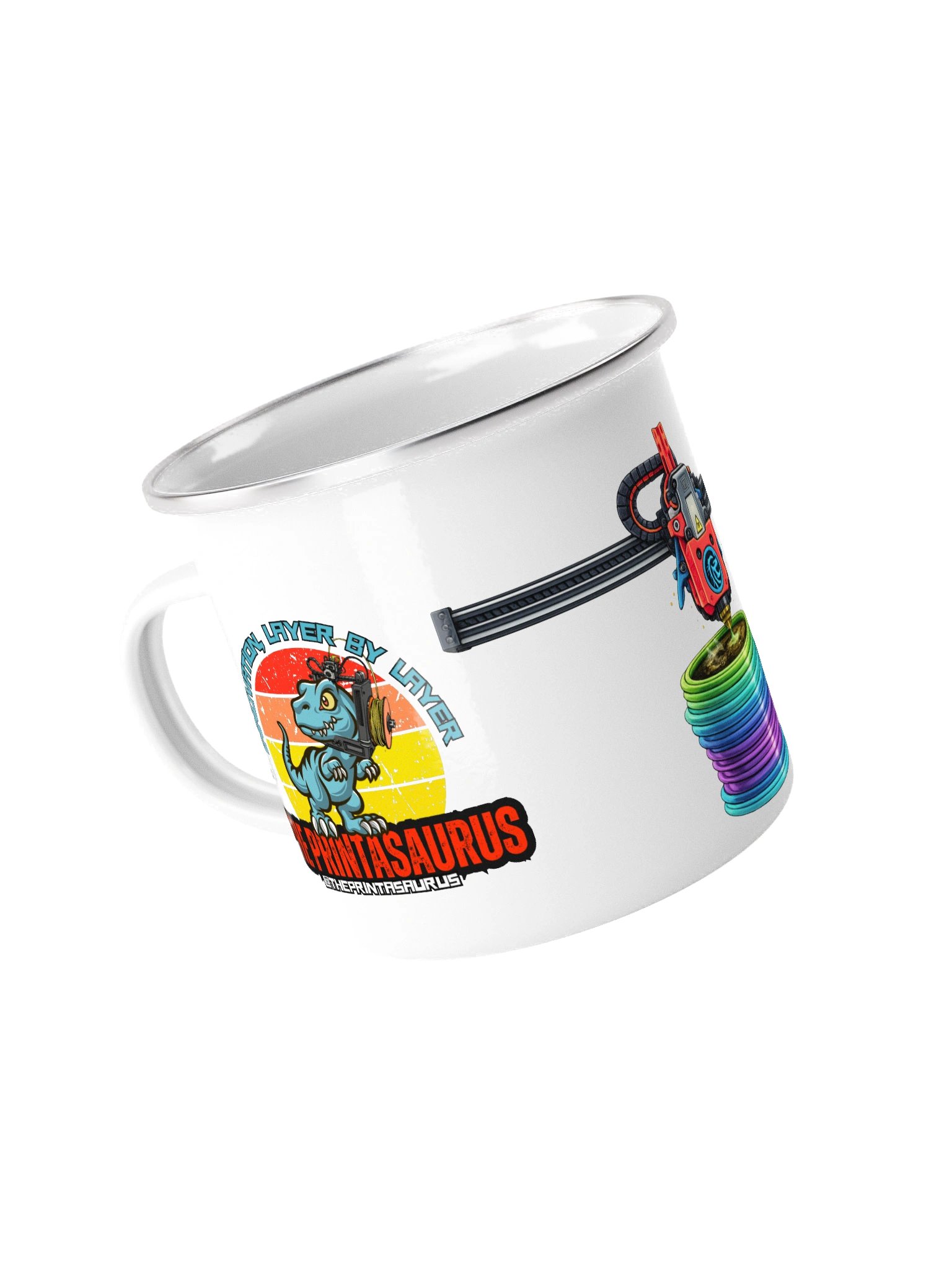 The Printasaurus Enamel Mug product image (2)