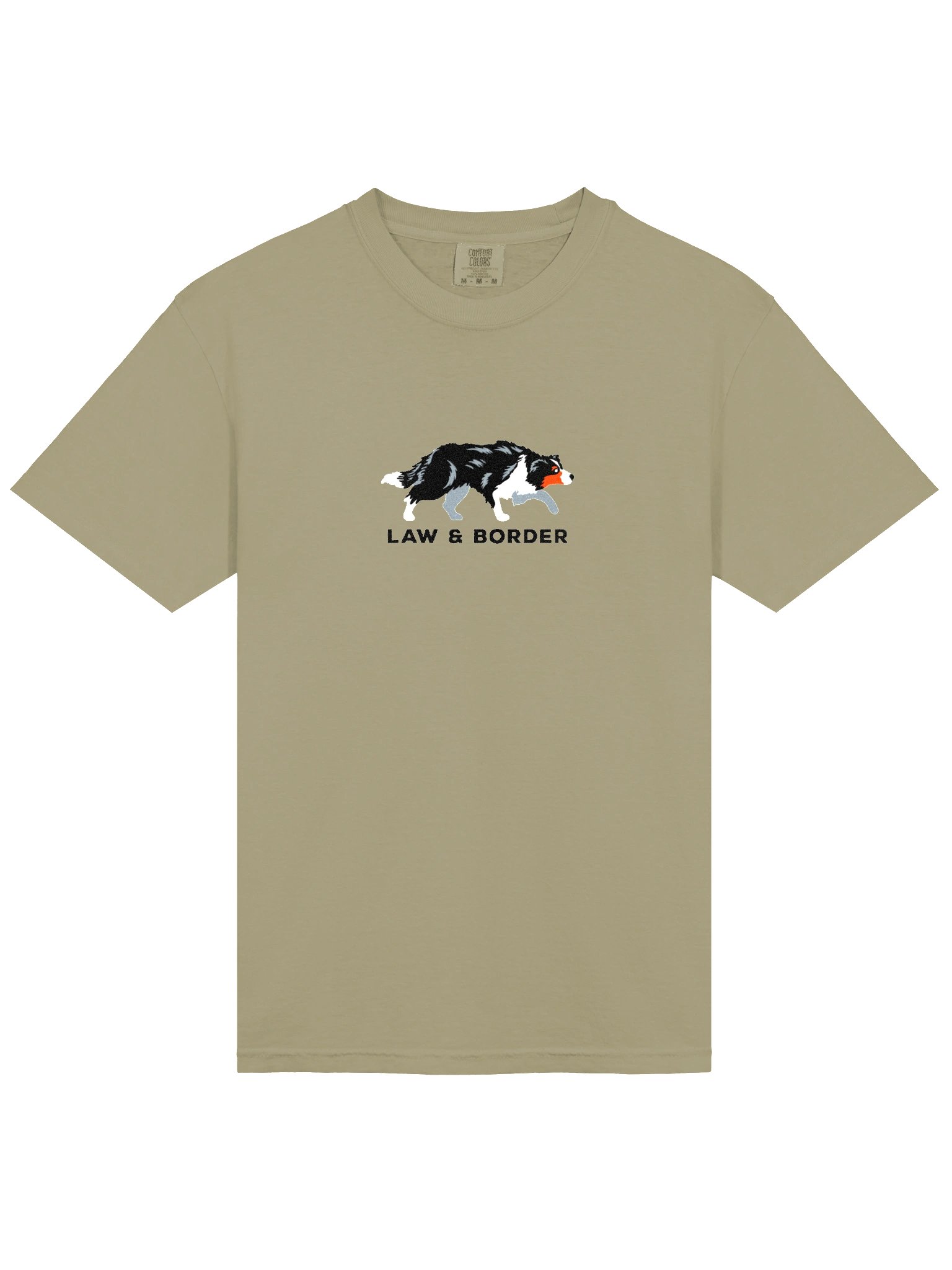 Law and Border T-Shirt(Embroidered) of a Border Collie(Tricolor) product image (6)