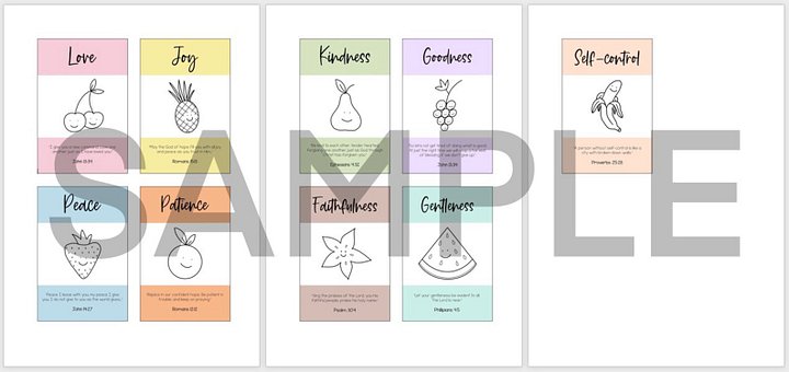 Fruits of the Spirit Printable Cards product image (2)