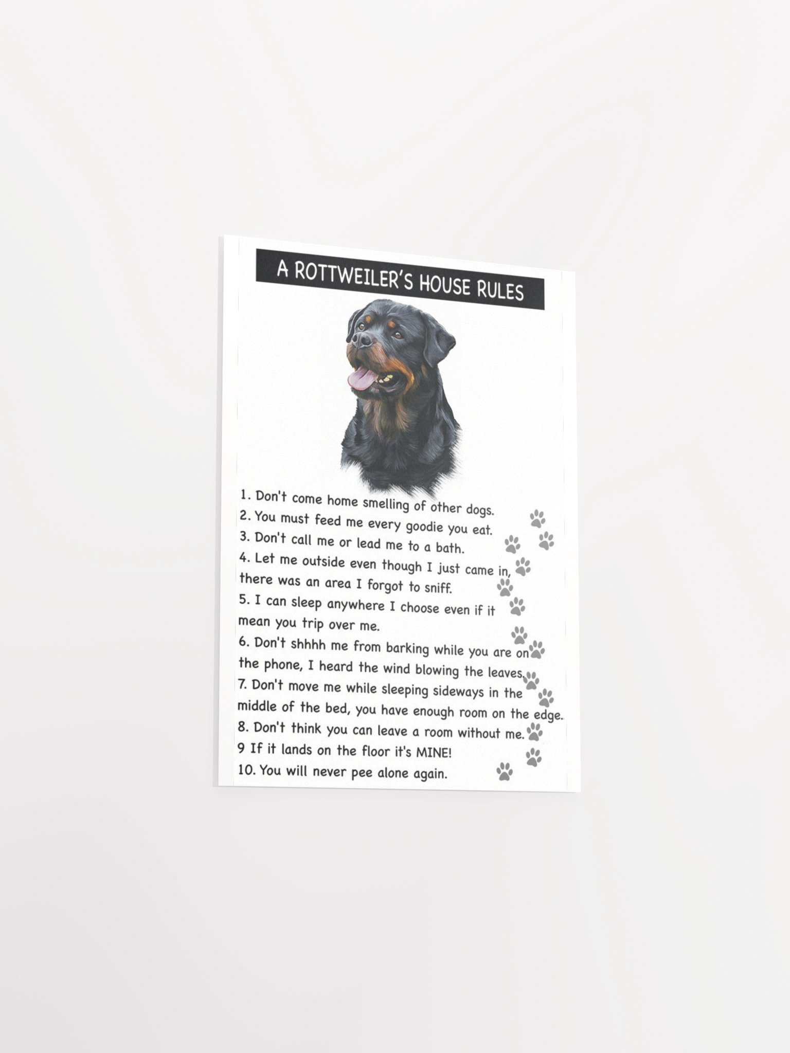 A Rottweiler's House Rules - Poster product image (25)