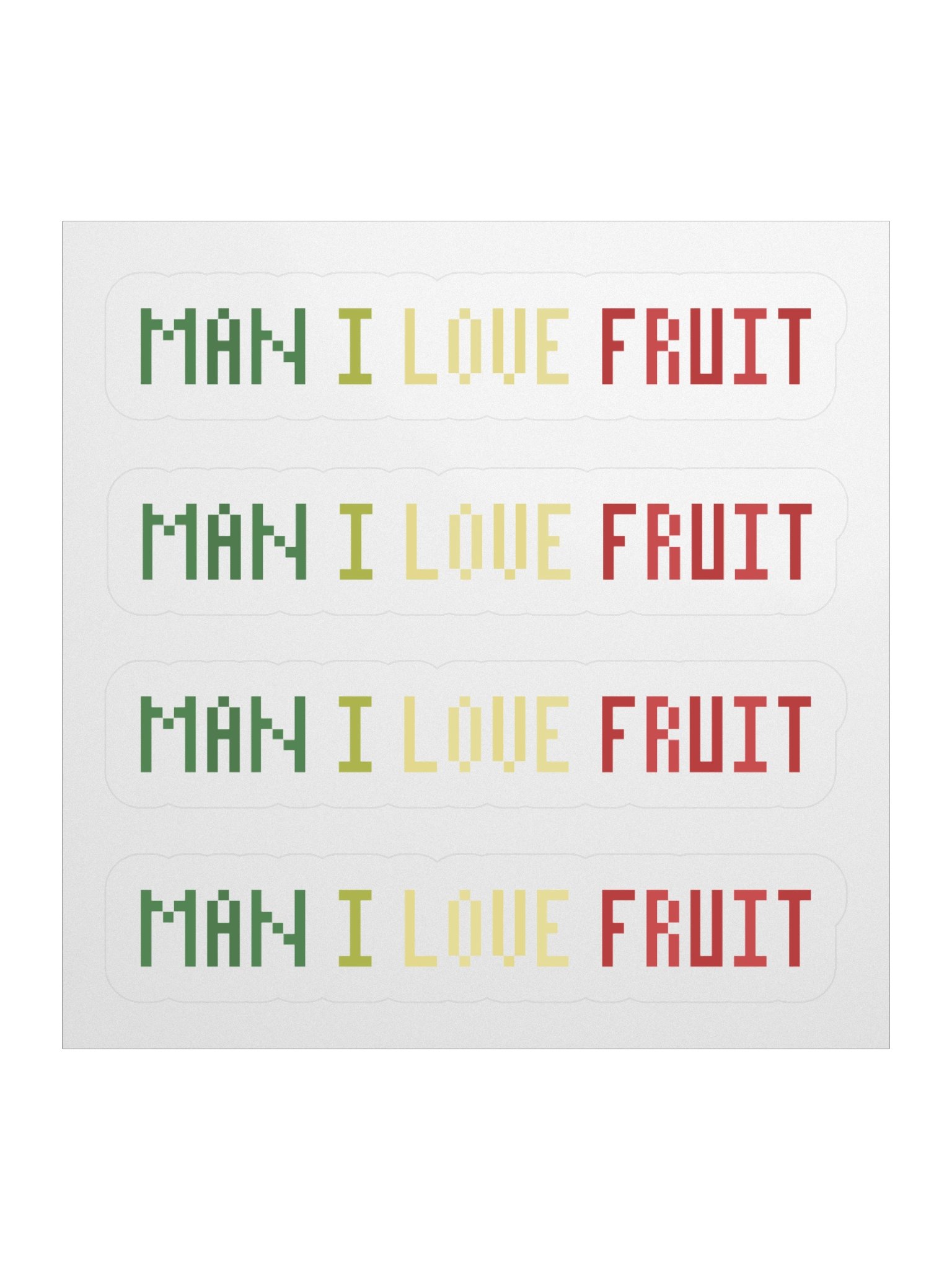 PixelMelon Man I Love Fruit Sticker product image (1)