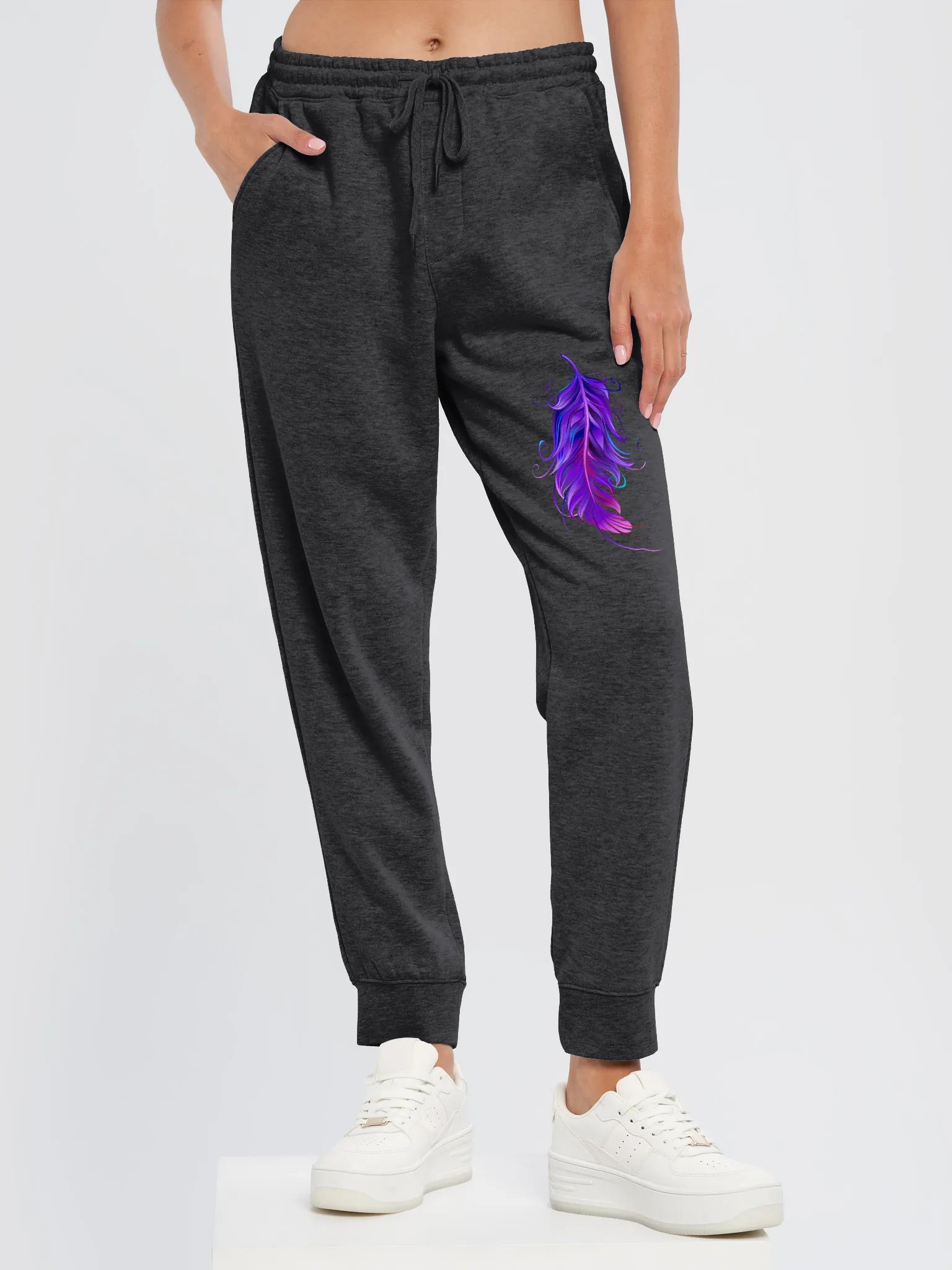 Vibrant Feather Dreams Joggers product image (22)