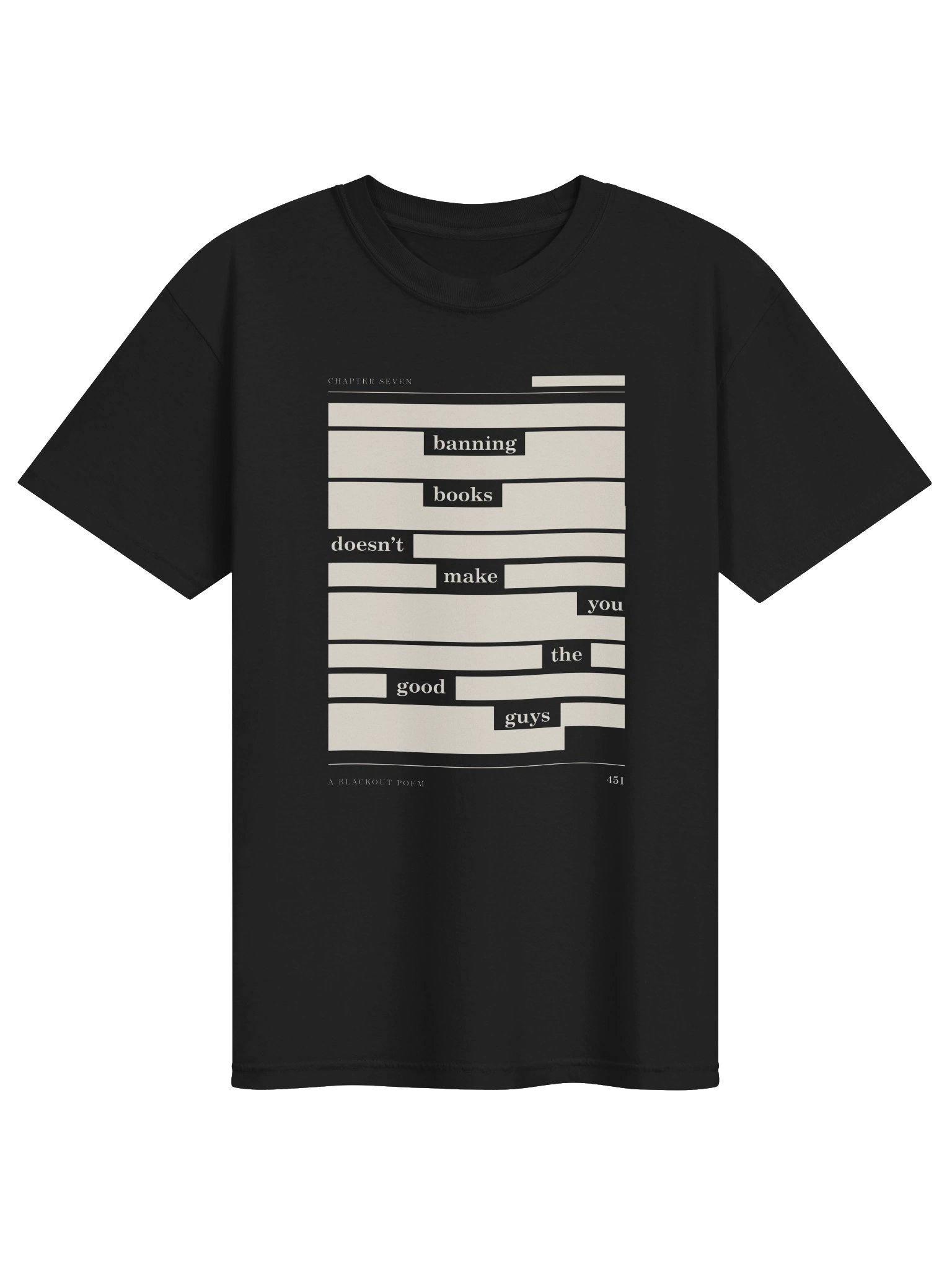 Banning Books — Blackout Poem Tee (Dark) product image (1)