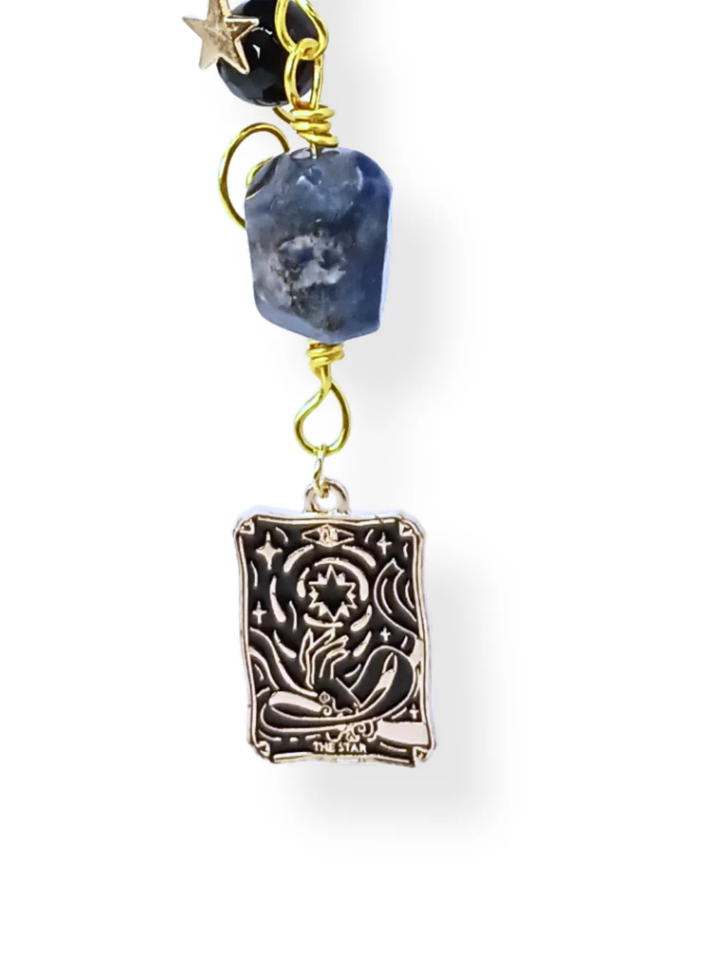 Celestial PurseCharm | Sparkly Crystals & Tarot, Gold-Tone | "Starry Muse" product image (2)