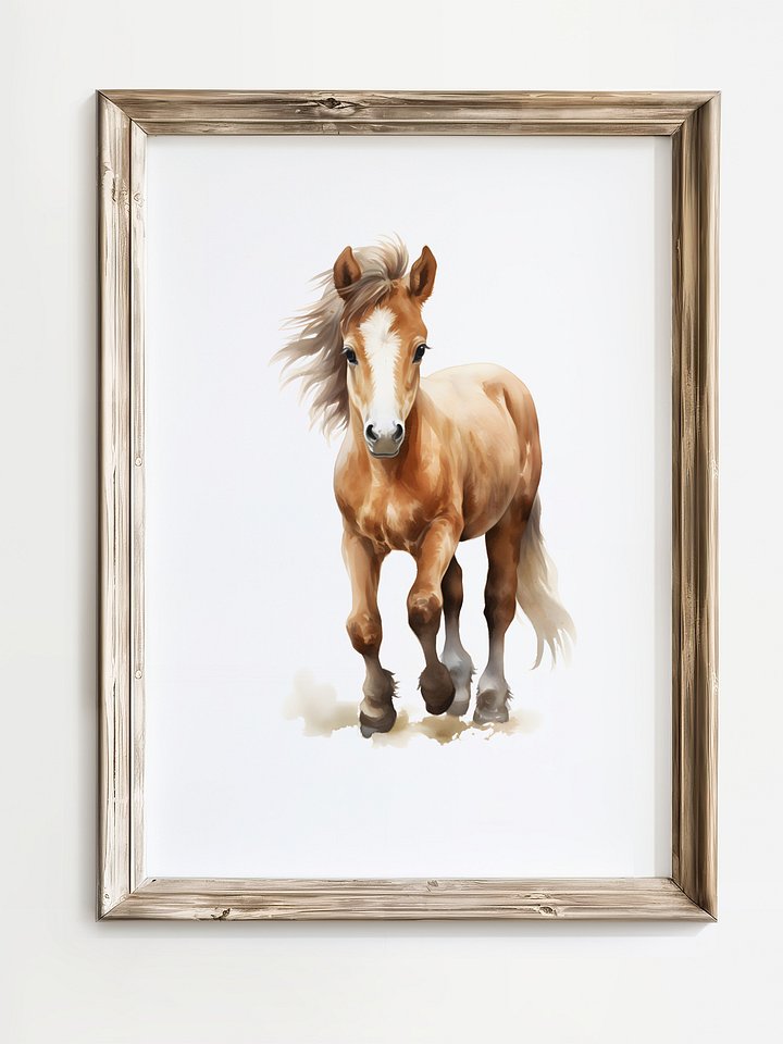 Watercolor Horse Nursery Decor Print product image (1)