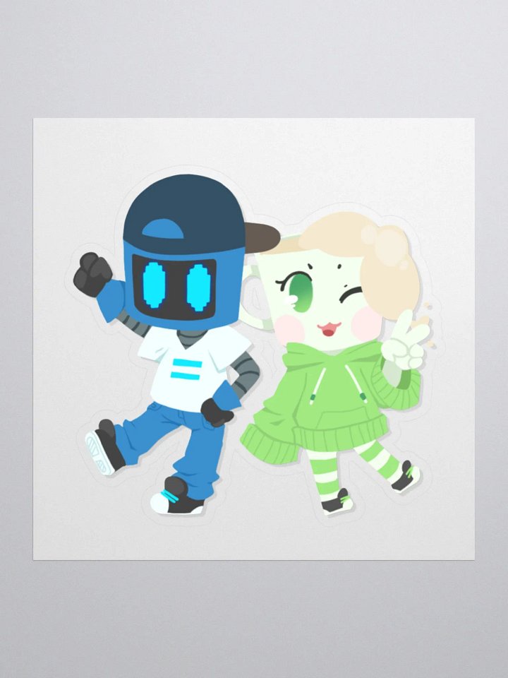 Chibi Don and Meg Victory Sticker product image (1)