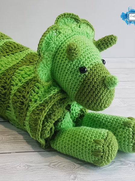 Dinosaur Baby Blanket Crochet Pattern - Amigurumi Dino Toy PDF - Crafting Happiness product image (7)